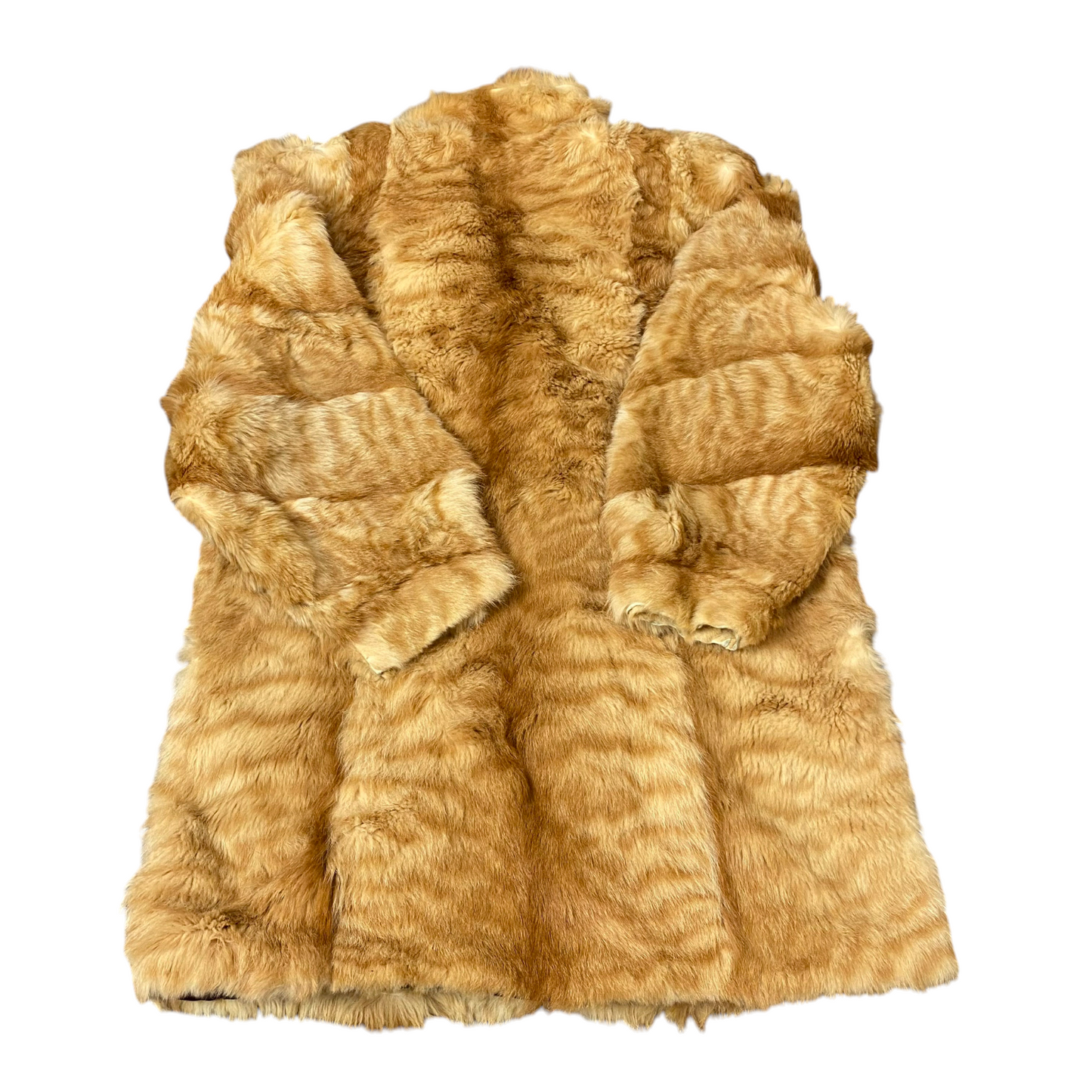 Womens Faux Fur Coat Medium Brown Fully Lined Soft Cozy Warm Winter Long Sleeve