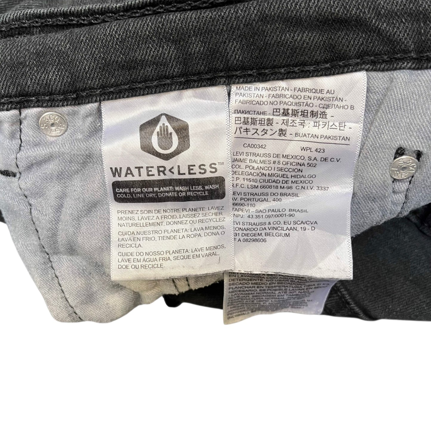 Levi's 569 Loose Straight Denim Jorts Shorts Fits as Womens L 32" Waist Black