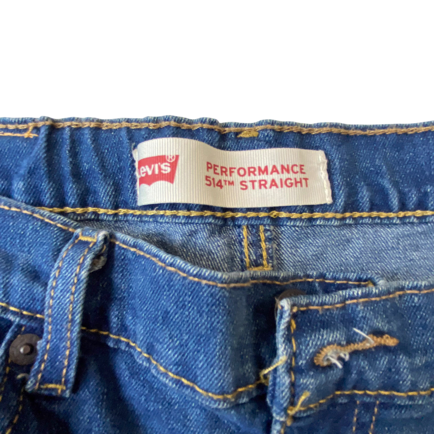 Levi's 514 Jeans Womens Medium W26 L31 Blue Denim Performance Straight Fit