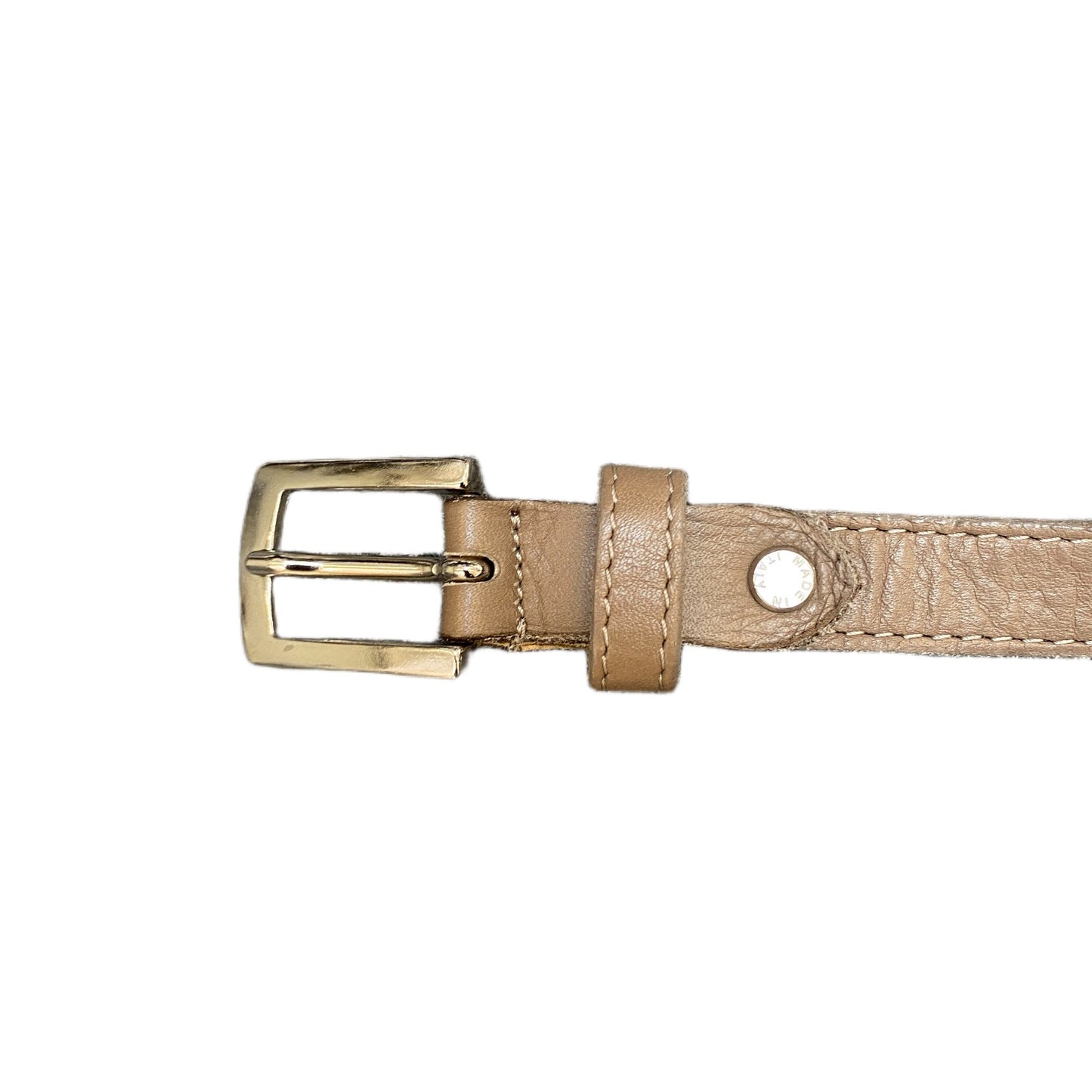 Waist Belt Men Brown Leather Adjustable Silver Square Pin Buckle 43.5 inches