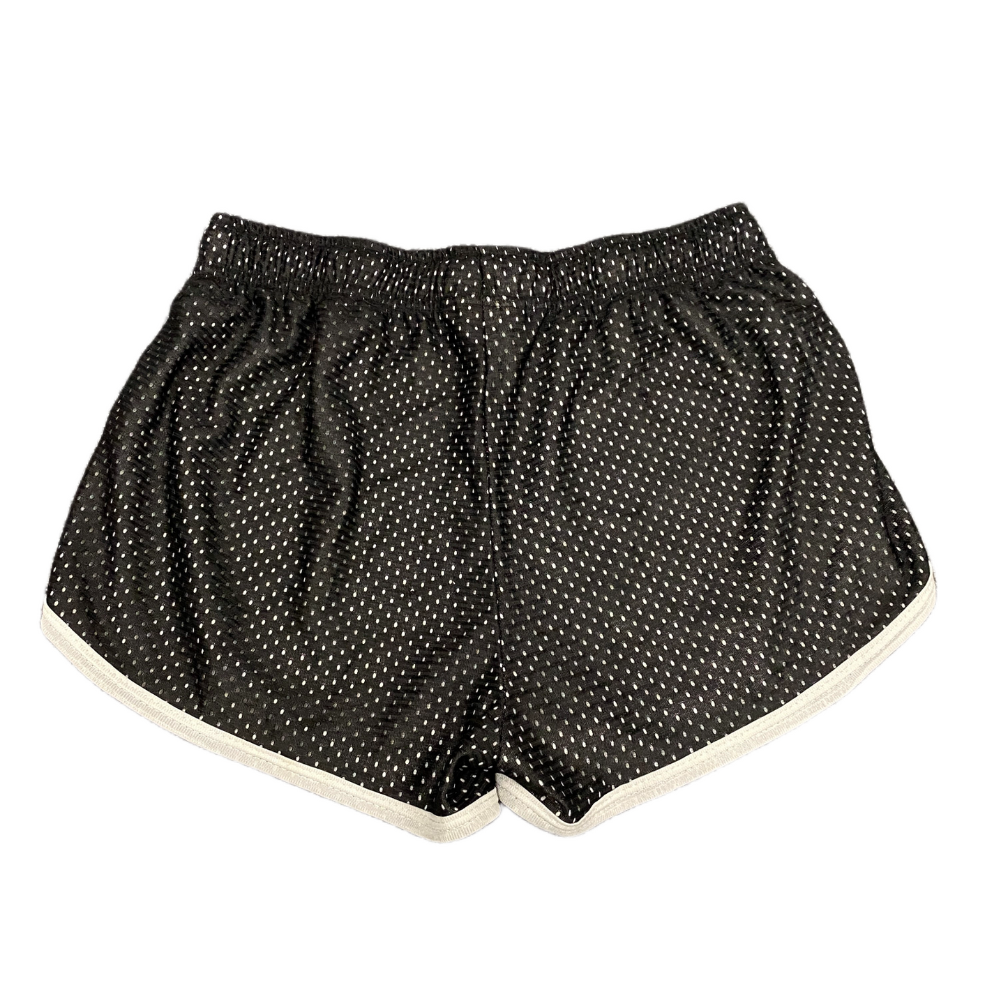 Athletic Mesh Shorts Women S 26" Waist Black Gym Training Dolphin Hem Drawstring