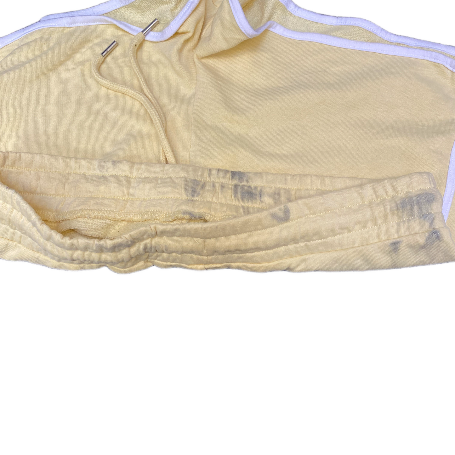 Running Sprinter Shorts Womens Small 29" Waist Yellow Gym Workout Dolphin Hem