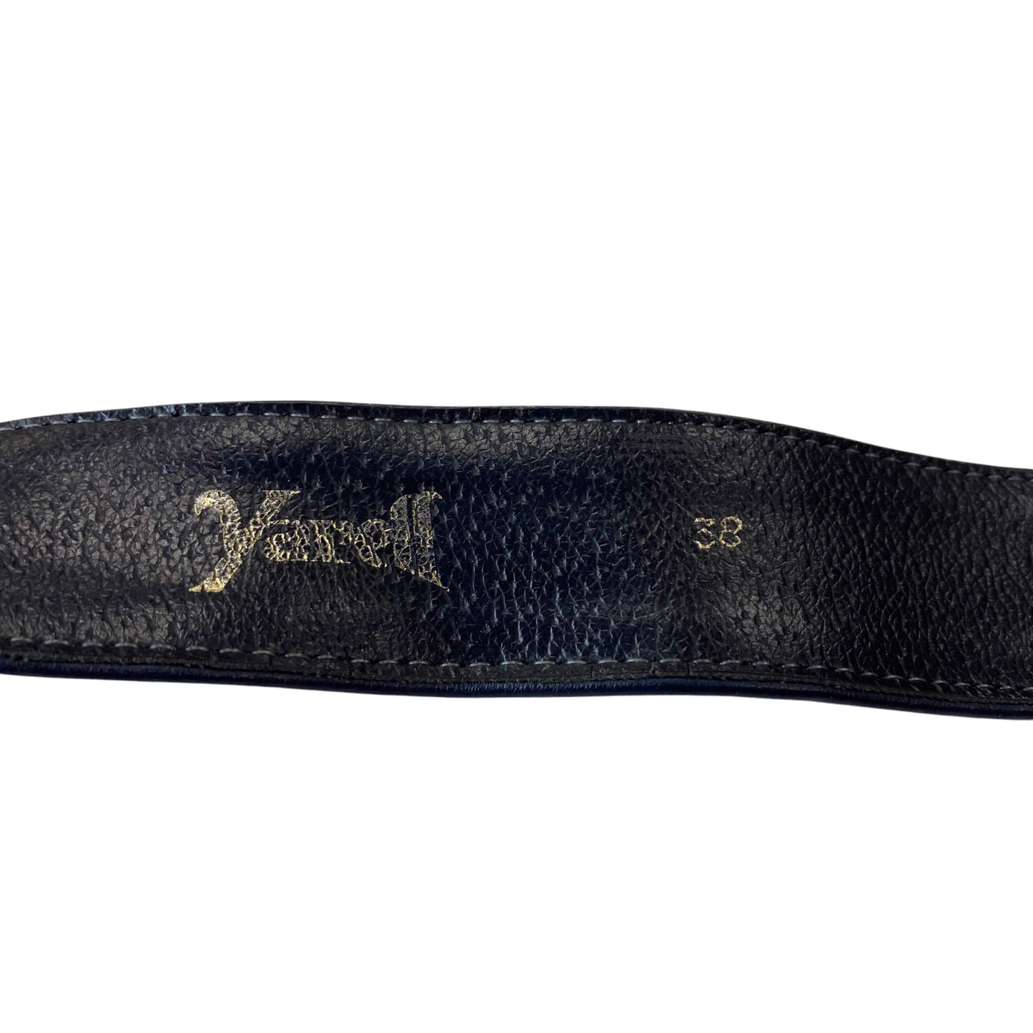 Yarell Casual Waist Belt Womens Black Red Leather Comfortable Pin Buckle Sz 32.5