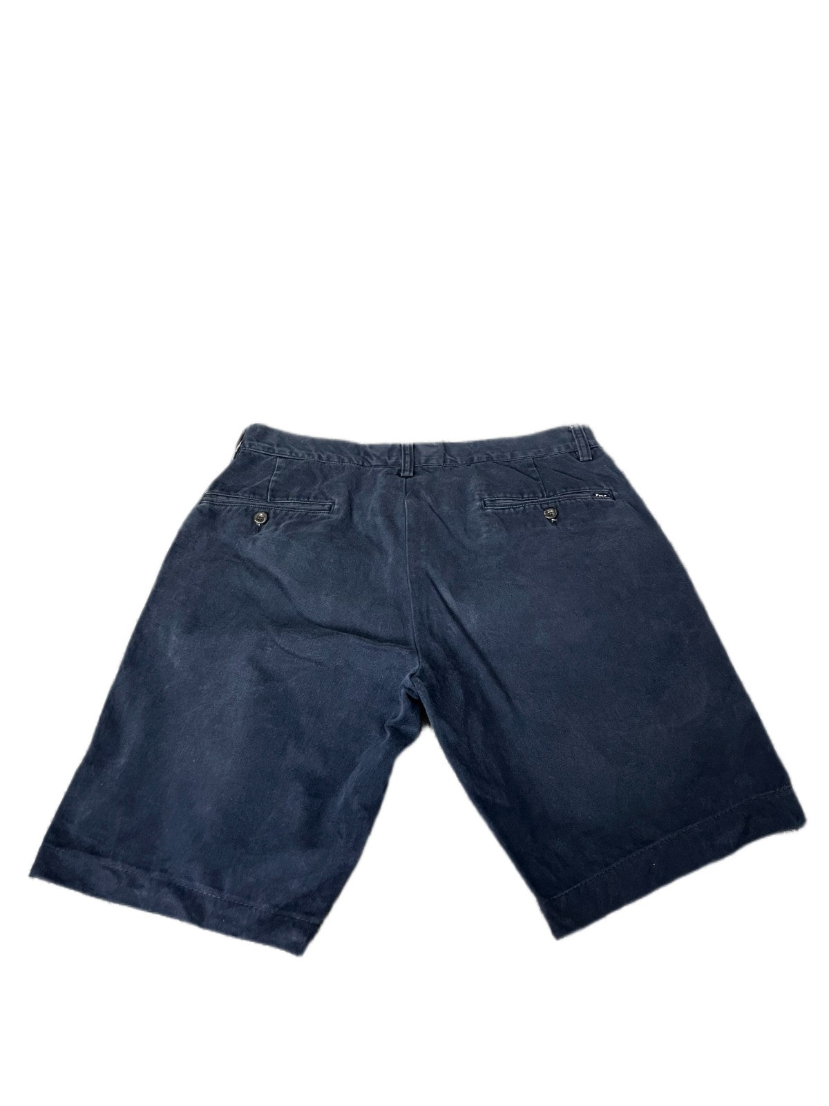 Polo Ralph Lauren Classic Chino Shorts Fits as Mens L 33" Waist Navy Flat Front