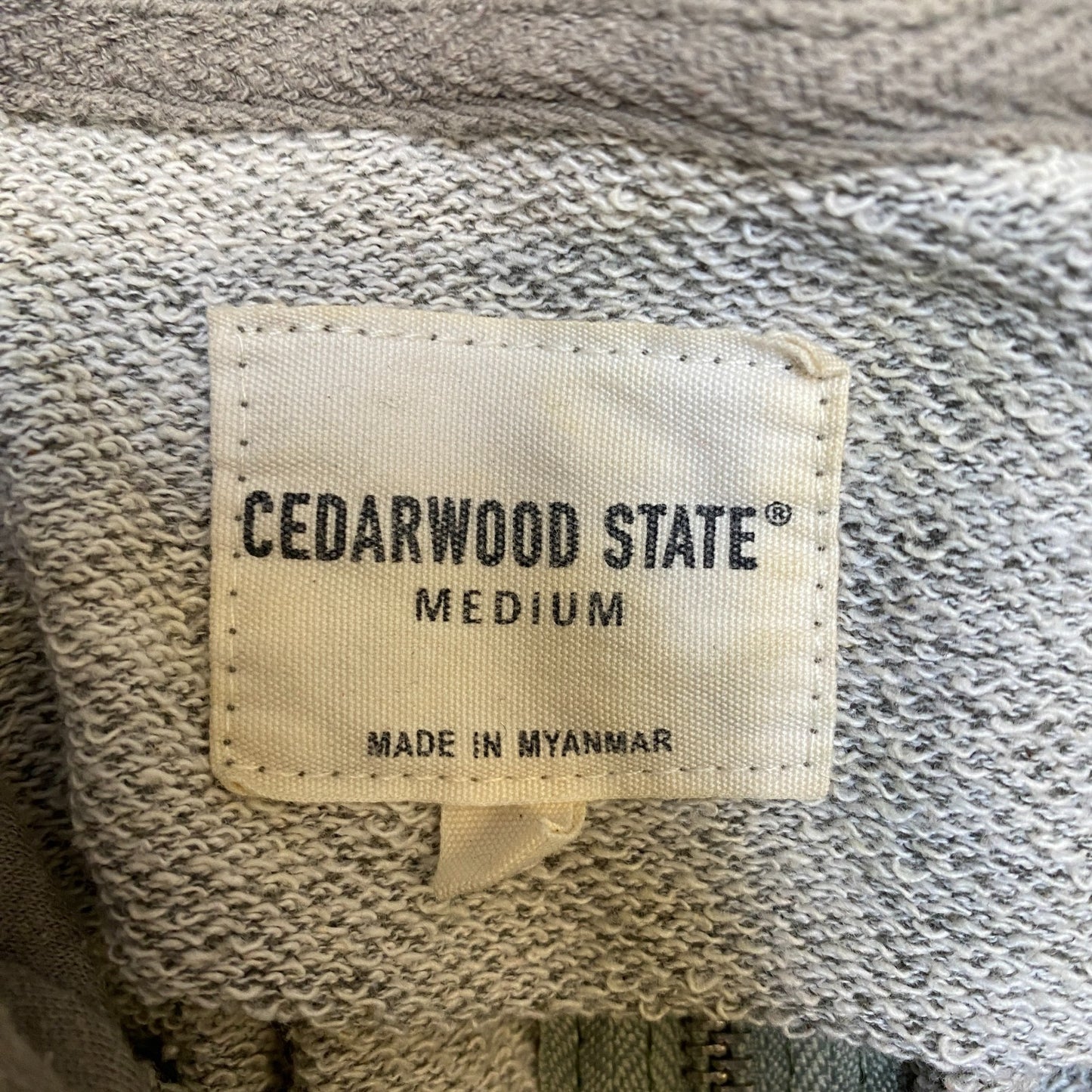 Cedarwood State Hoodie Women Medium Grey Heather Long Sleeve Drawstring Full Zip