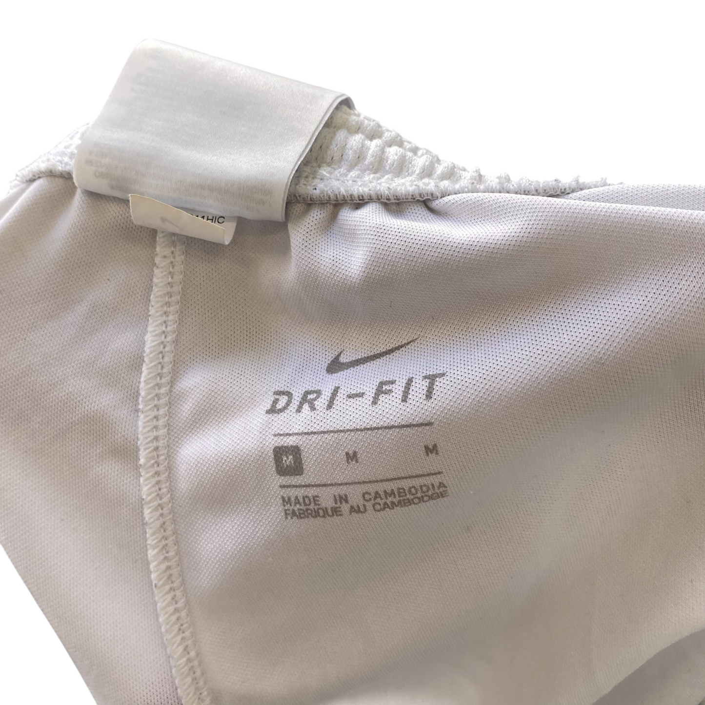 Nike Shorts Mens Medium White Dri Fit Stretch Comfort Elastic Waist Drawstring