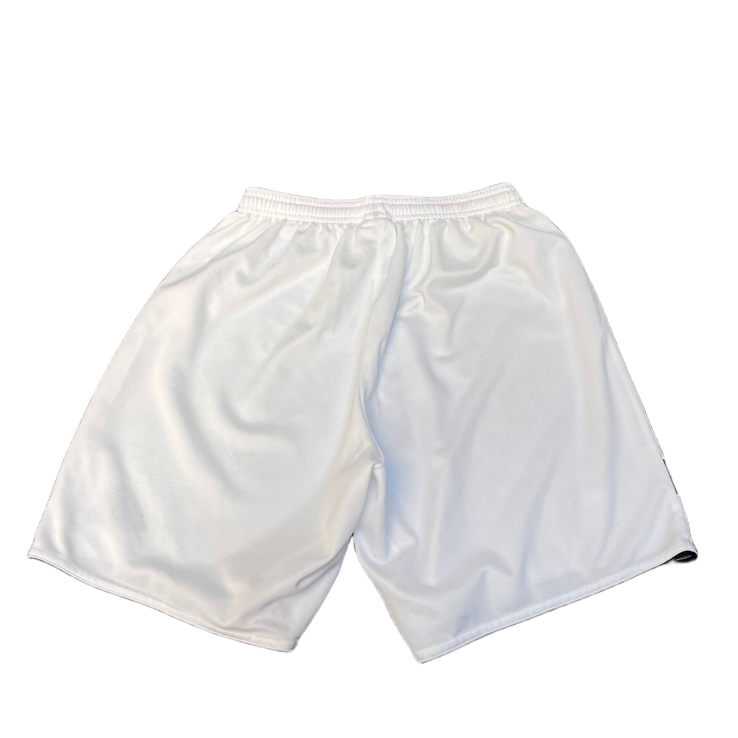 Adidas Soccer Shorts Men XS 22" Waist White Black Piping Gym Training Drawstring