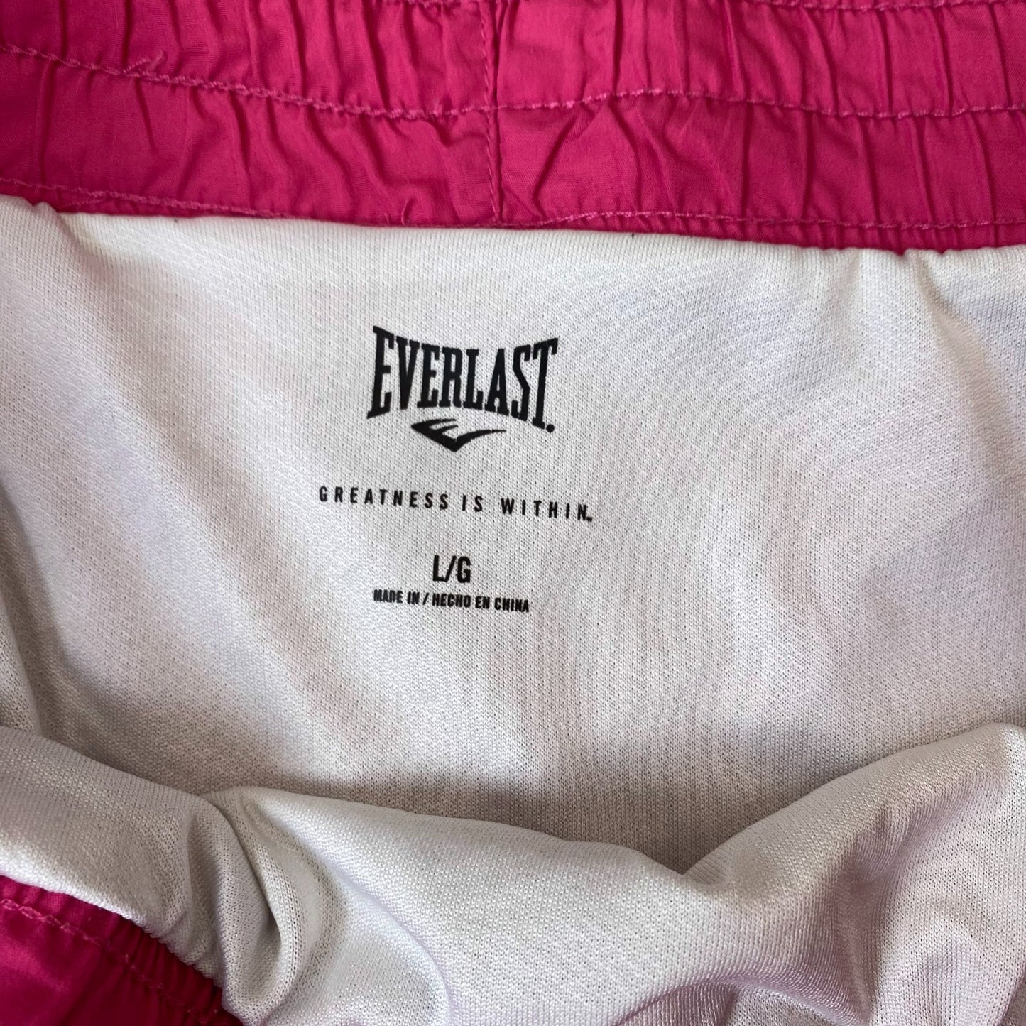 Everlast Sprinter Shorts Womens L Pink Running Training Outdoor Comfort Pull On