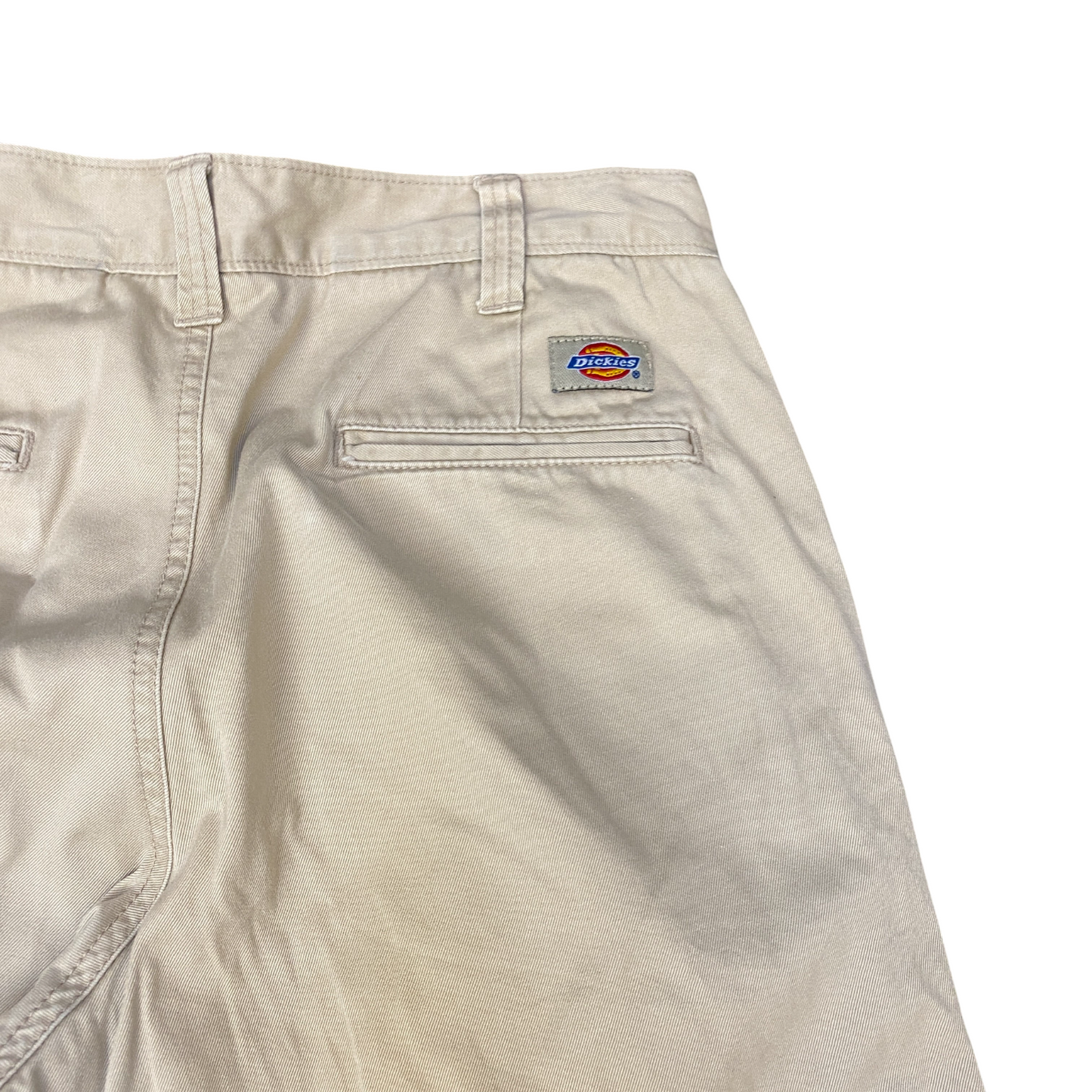 Dickies Pants Mens Medium Beige Slash Pockets Stretch High Waisted Straight Leg