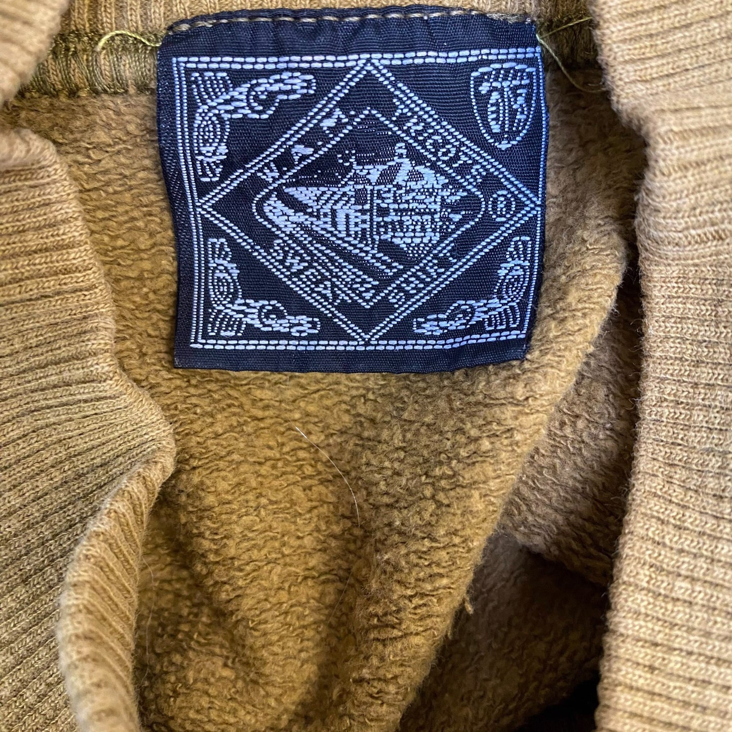 WAM Ltd Sweatshirt Mens Medium Brown Fleece Lined Crew Neck Long Sleeve Pullover