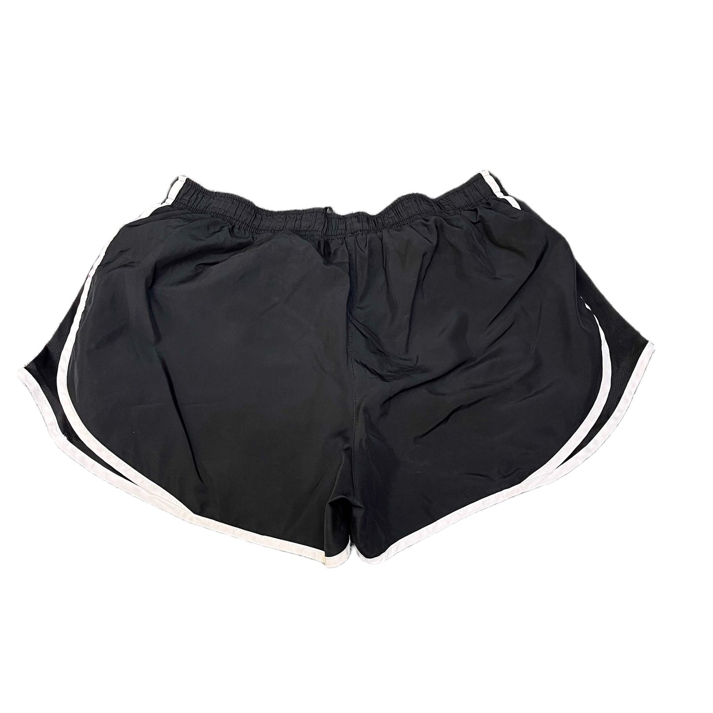 Nike Running Shorts Fits as Womens L 31" Waist Black Mesh Panels Dolphin Hem