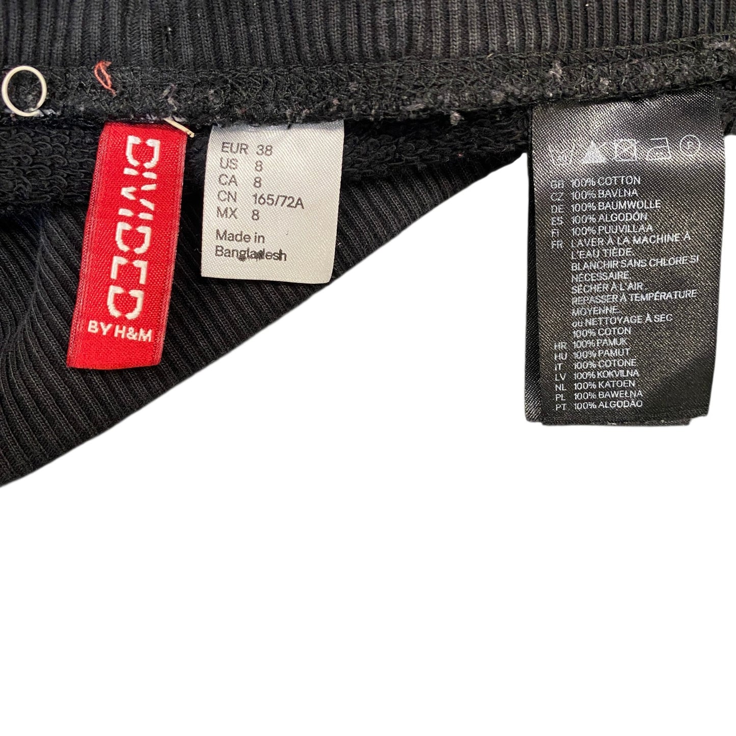Divided by H&M Joggers Fits as Women 31" Waist Black Stretch Tapered Leg Trouser