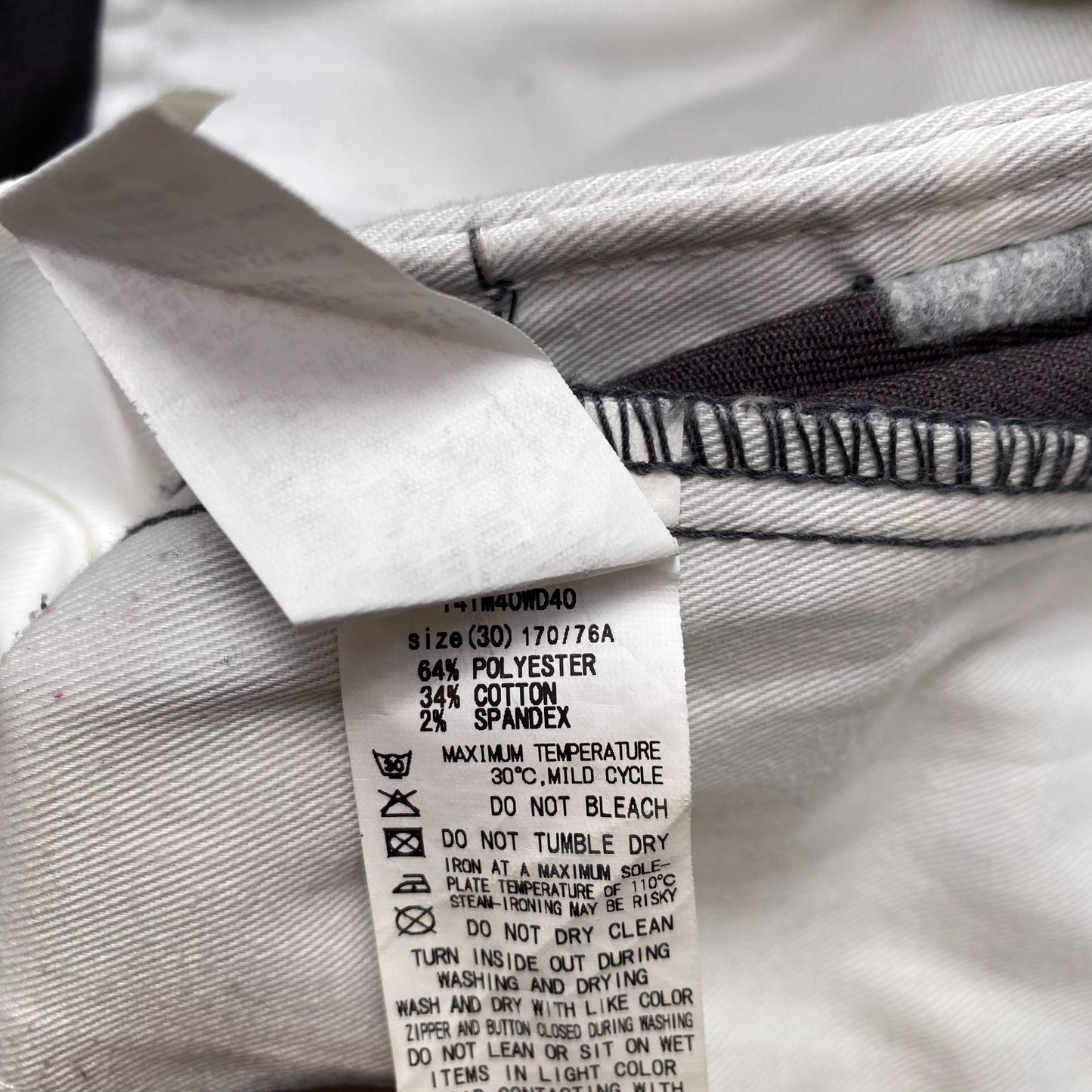 Dickies Trousers Mens Medium Brown Slim Fit Casual Flat Front Slash Pockets