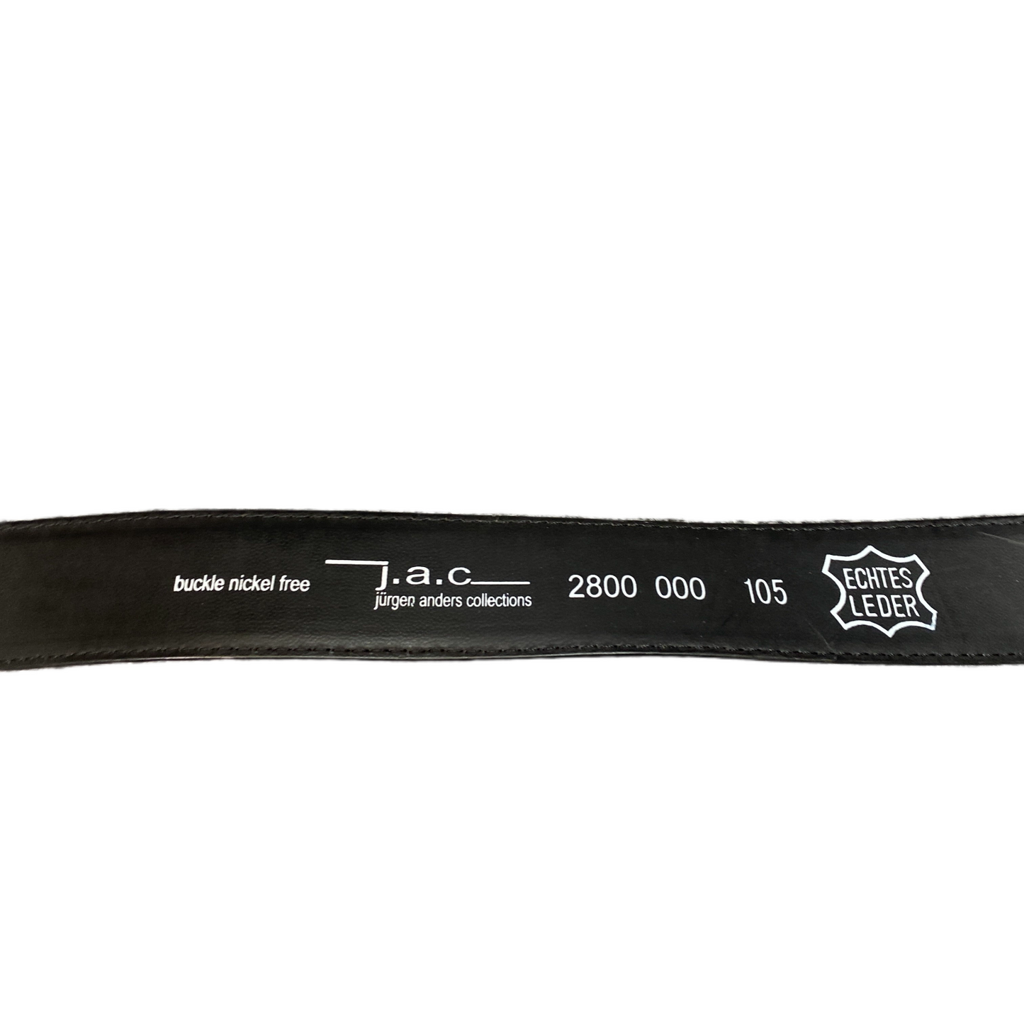 Jürgen Anders Collections Waist Belt Mens Black Leather Silver Buckle 47 inches