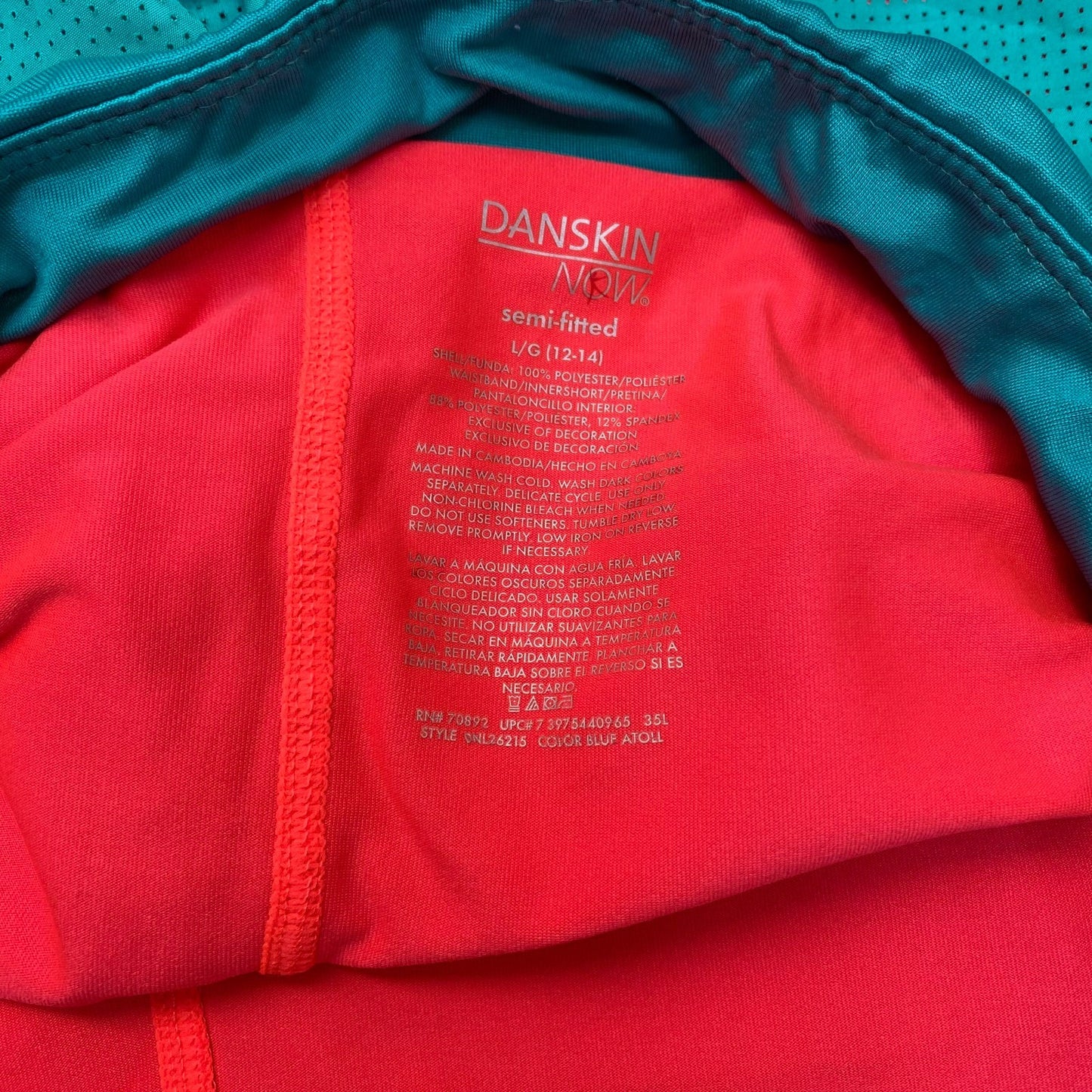 Running Sprinter Shorts Women Large Blue Semi Fitted Lined Stretch Elastic Waist