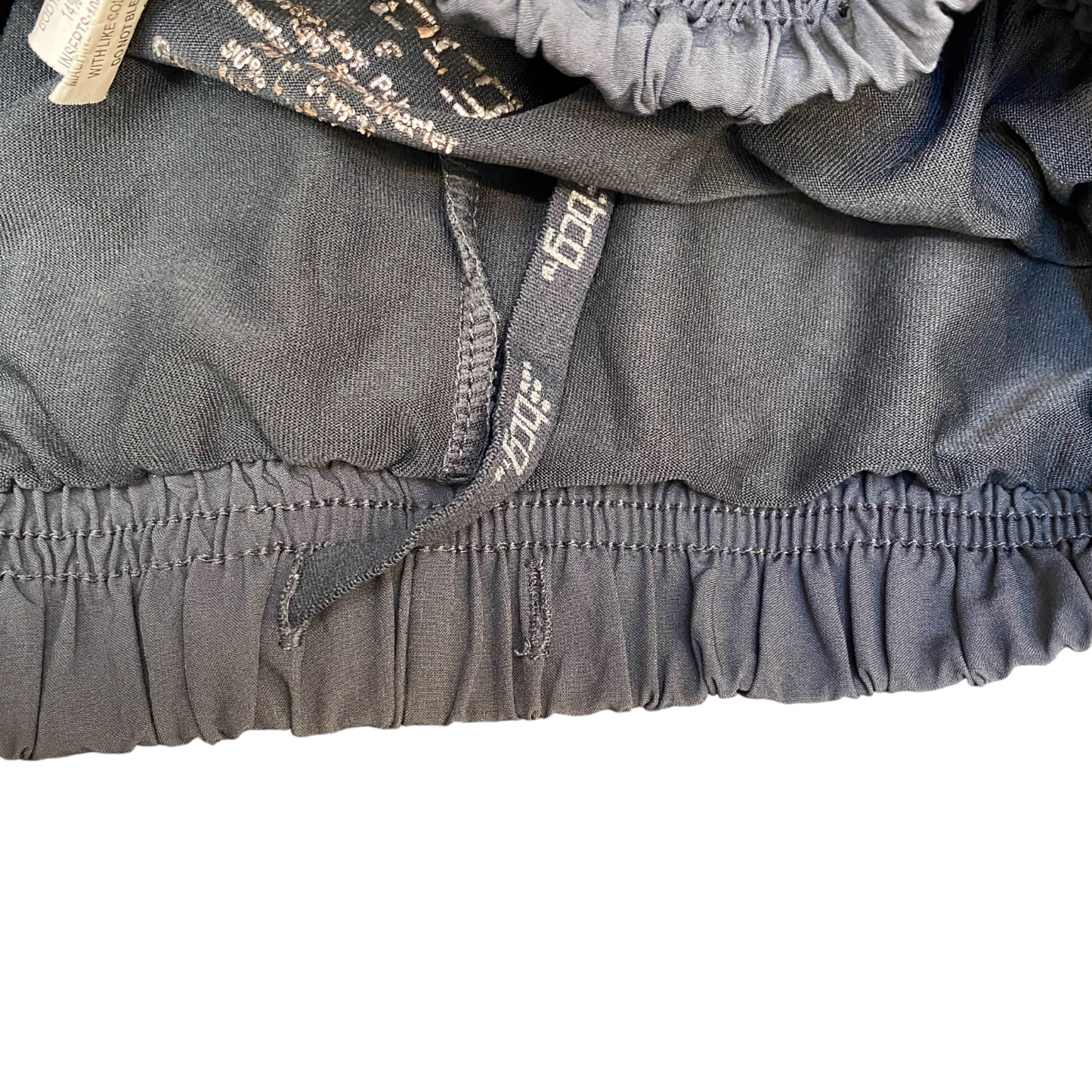 Running Sprinter Shorts Womens S Grey Blue Athletic Performance Drawstring Waist