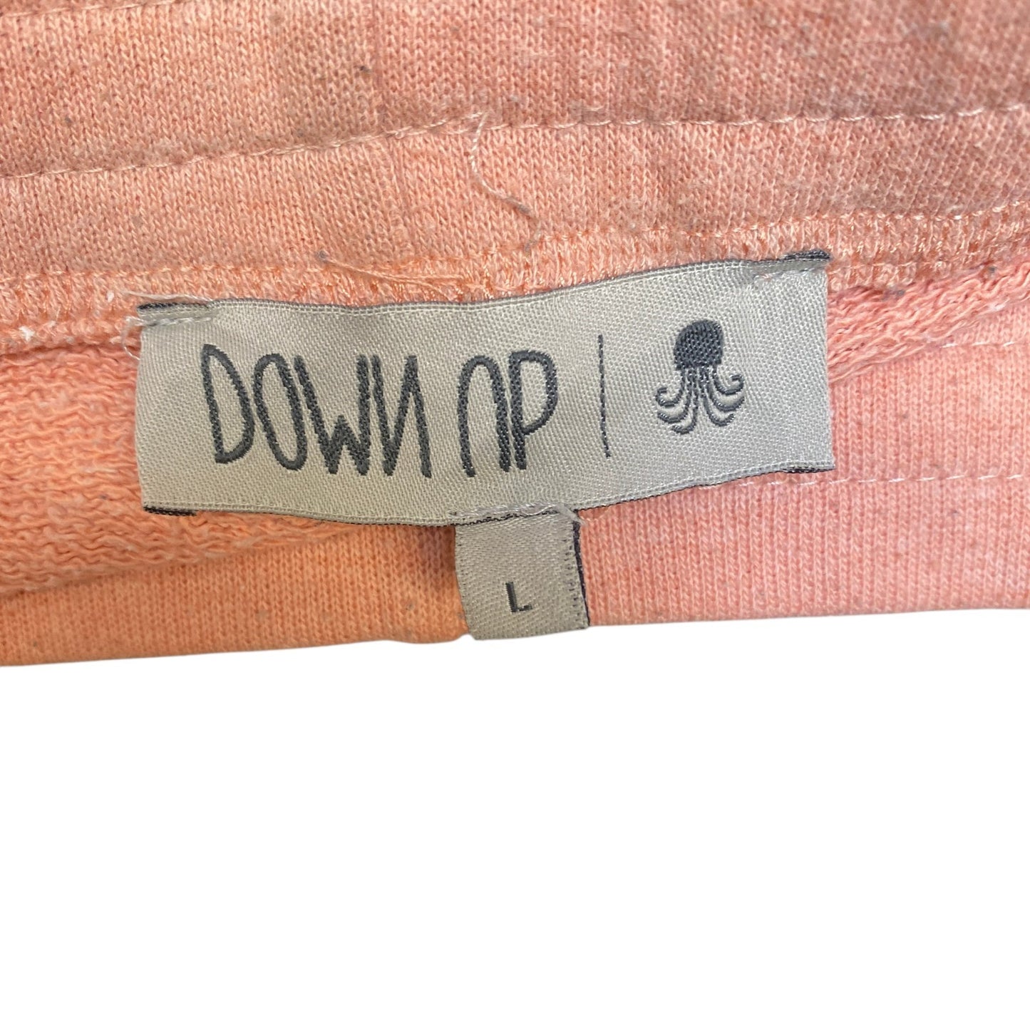Running Sprinter Shorts Women L 32" Waist Peach Athletic Gym Workout Dolphin Hem