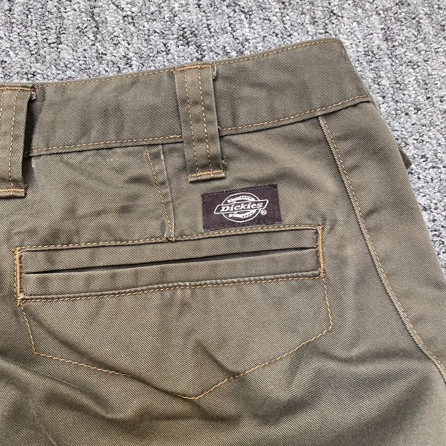 Dickies Cargo Trousers Women XL Green Pockets Slim Straight Fit Workwear Outdoor