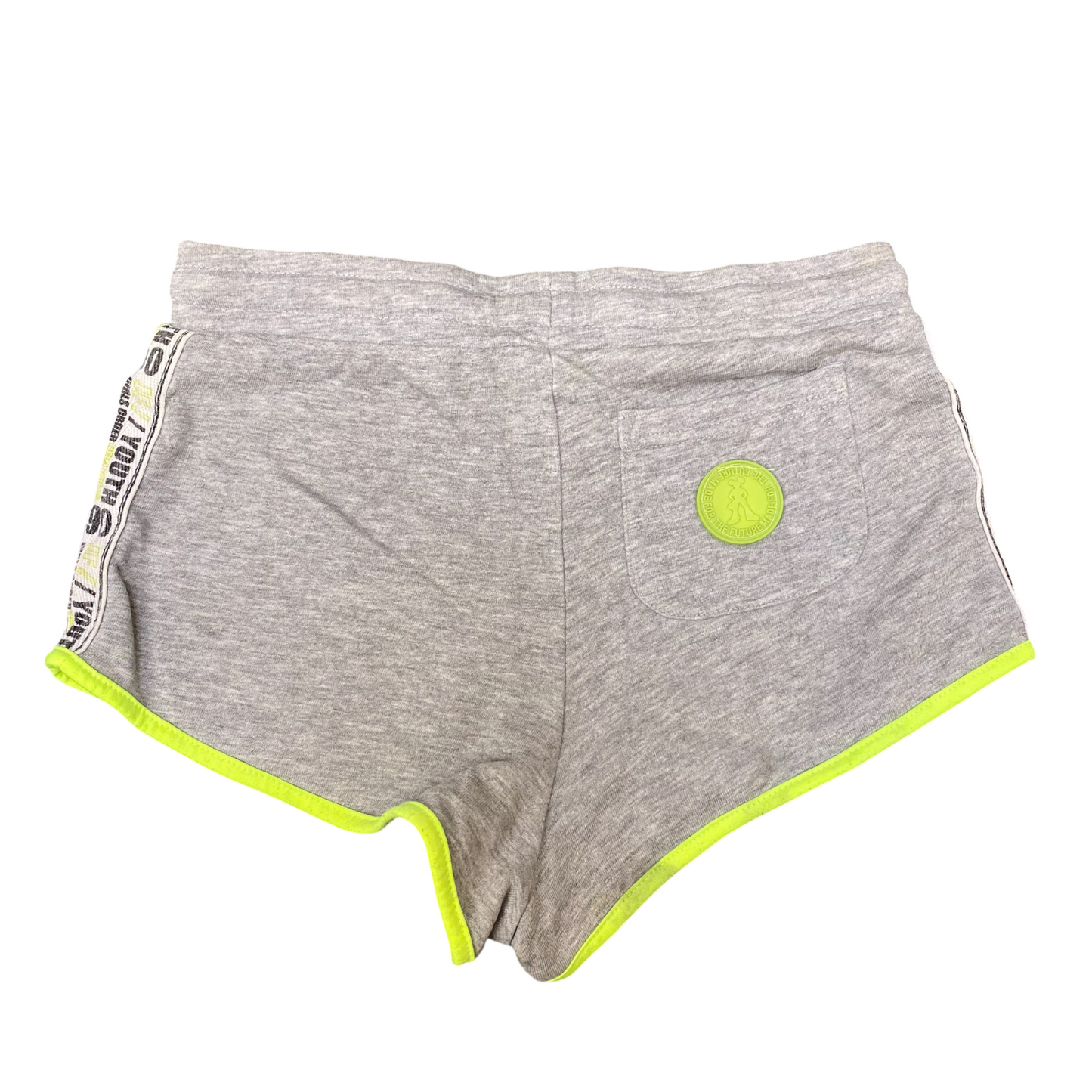 Sprinter Shorts Womens M Grey Green Athletic Gym Running Drawstring Outdoor