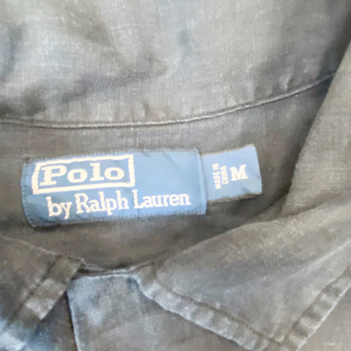 Ralph Lauren Shirt Mens M Blue Casual Long Sleeve Pony Logo Button Down Outdoor