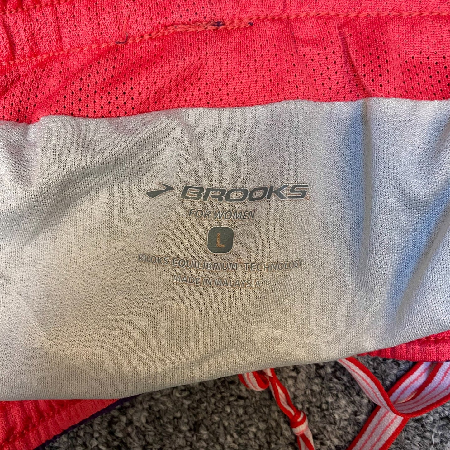 Running Sprinter Shorts Womens Large Purple Pink Athletic Dolphin Hem Drawstring