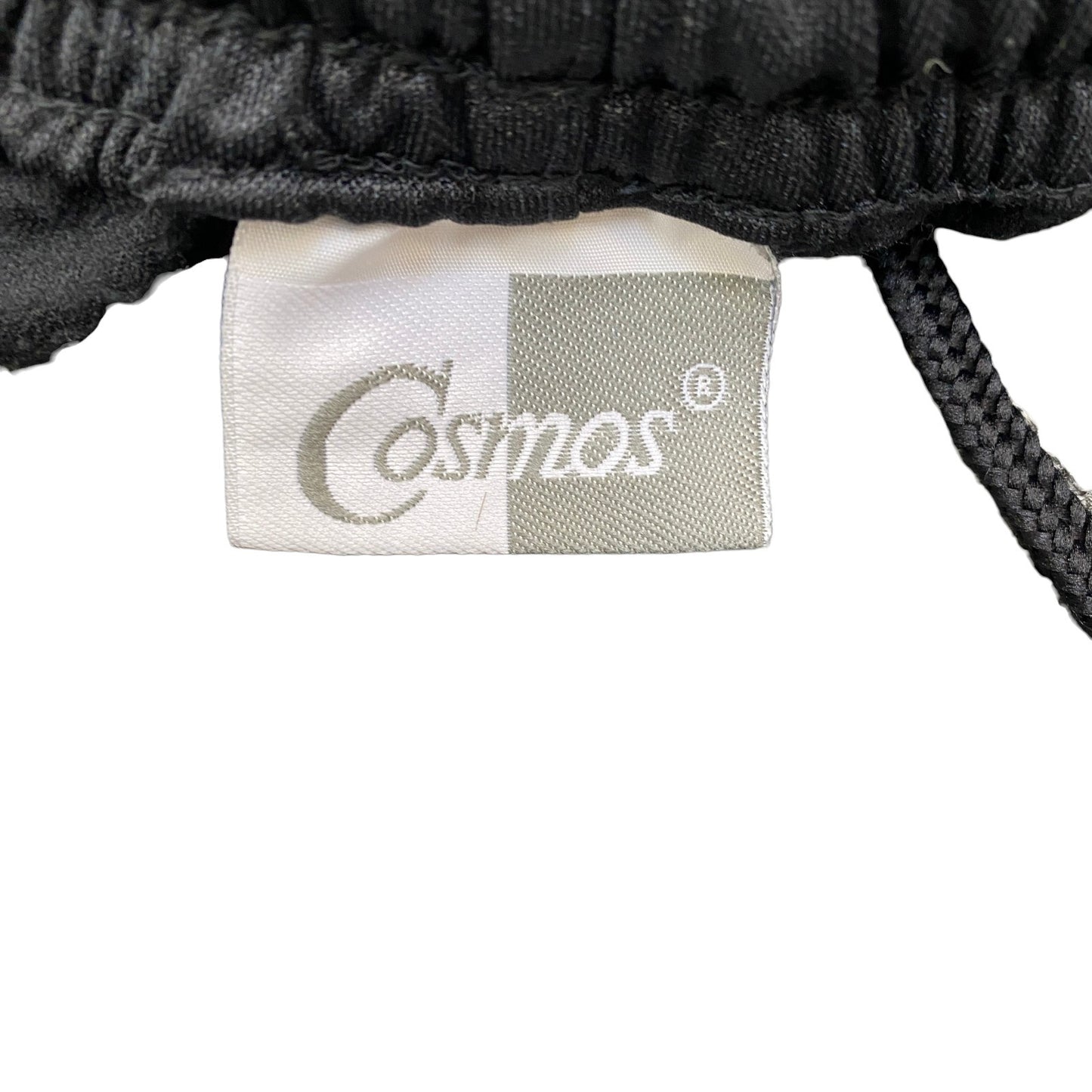 Cosmos Joggers Fits as Womens 26" Waist Black Patch Logo Side Snap Trousers
