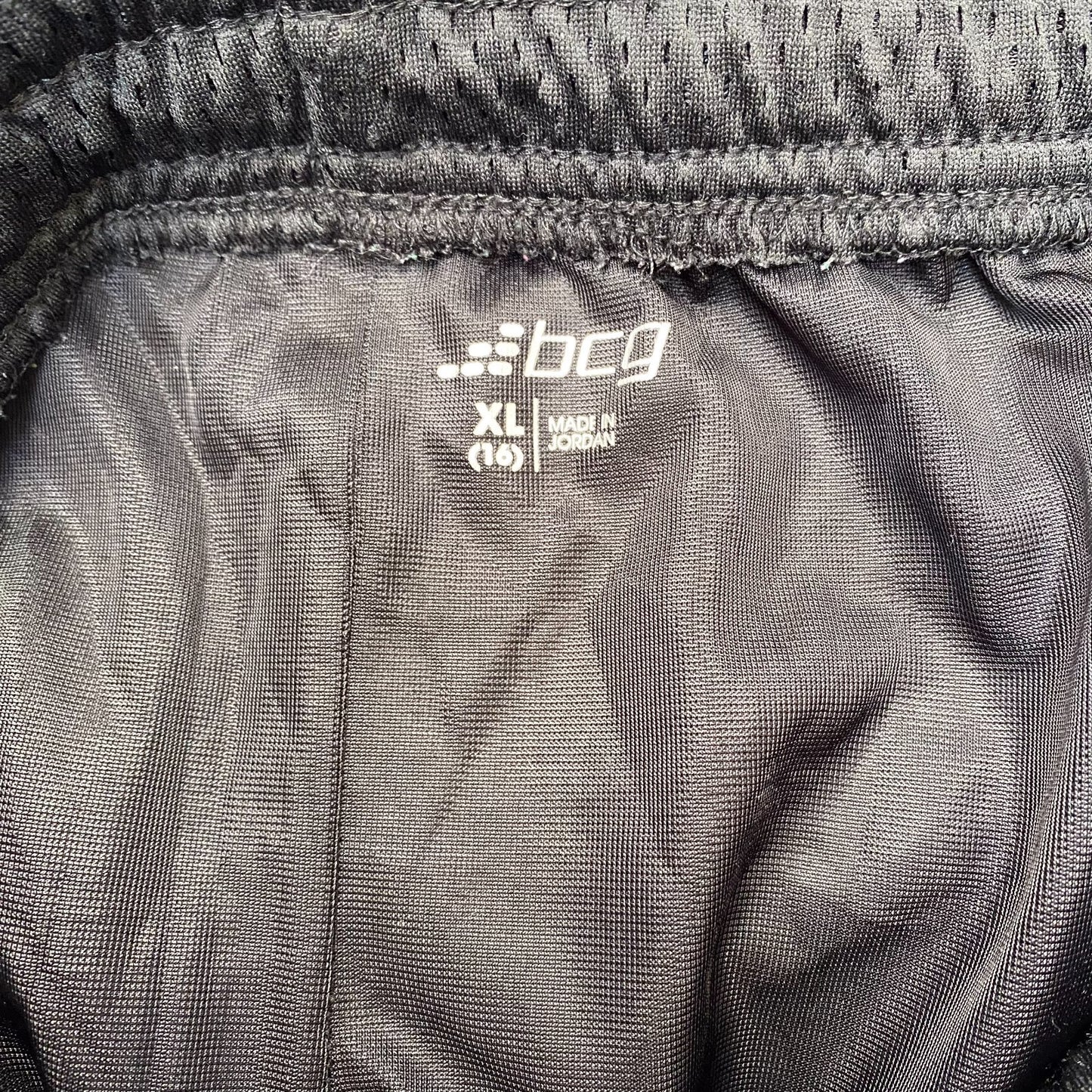 Running Sprinter Shorts Womens XL Black Mesh Elastic Waist Dolphin Hem Athletic