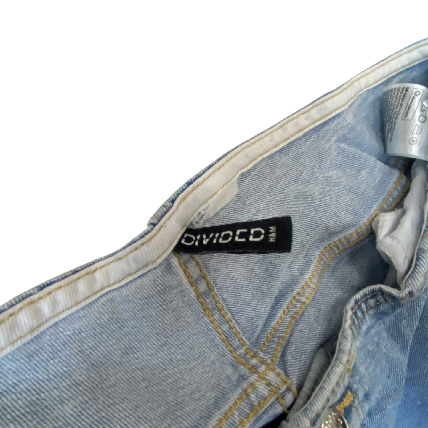 H&M Divided Jeans Womens Large W31 L31 Blue Denim Comfort Straight Leg Stretch