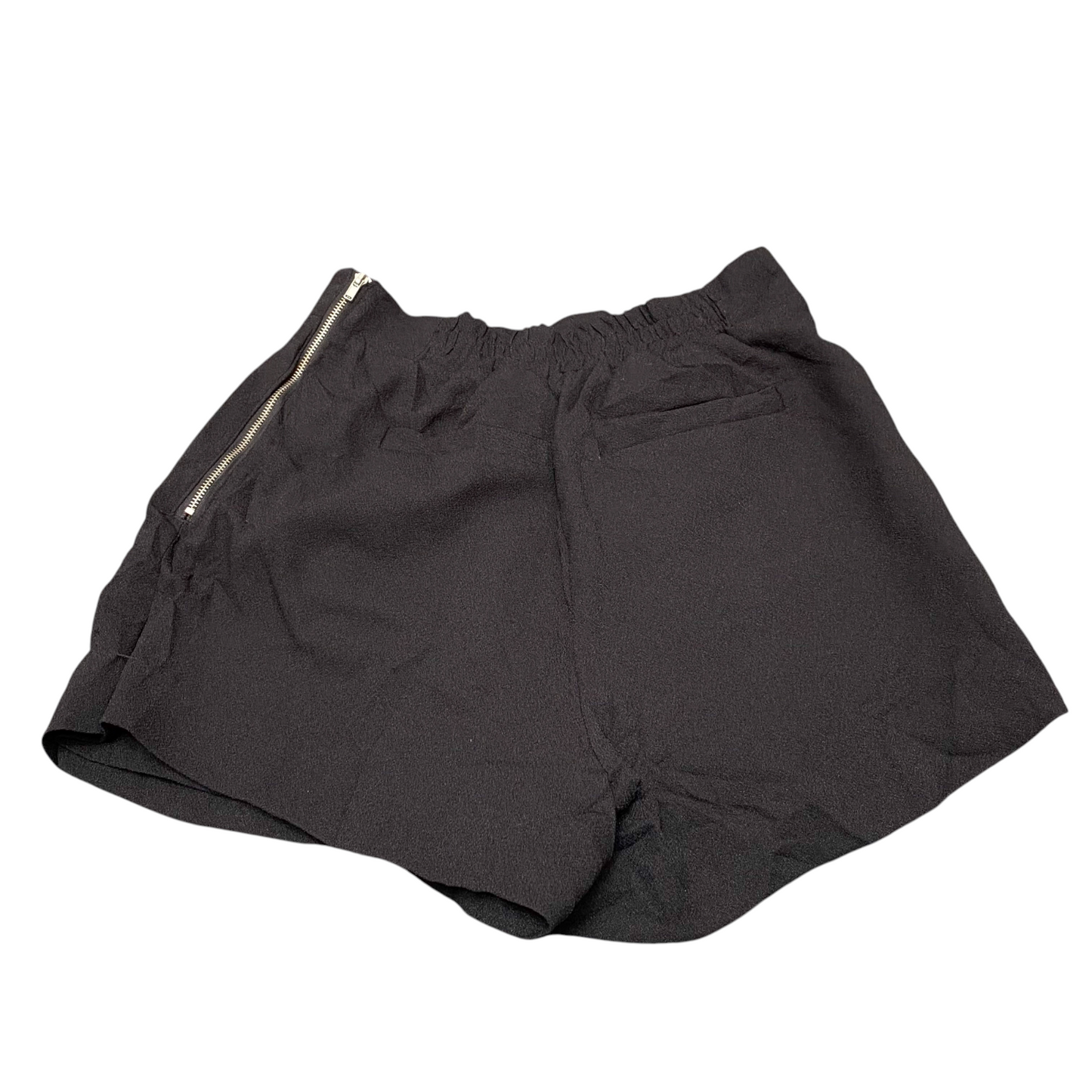 Mini Skort Womens S Black Solid Lined Elastic Waist Casual Side Zip Outdoor