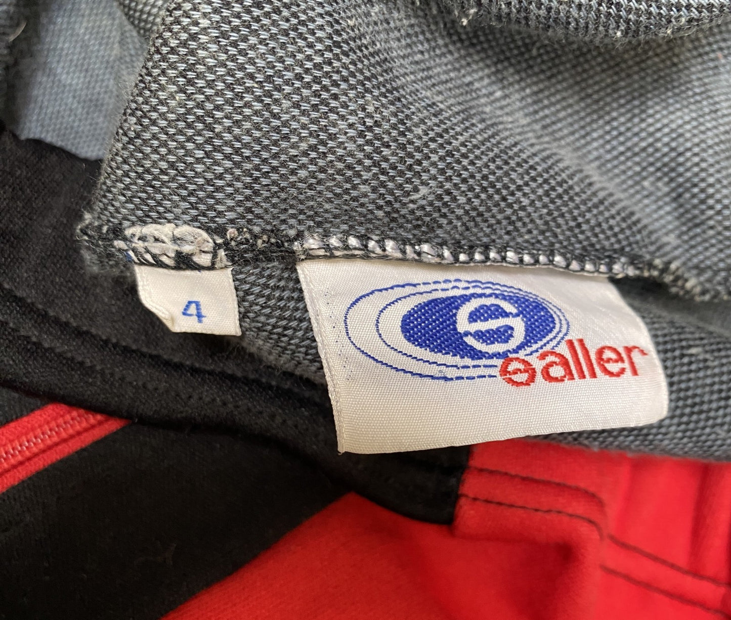 Saller Joggers Fits as Women 30" Waist Black Red Ankle Zip Tapered Track Trouser