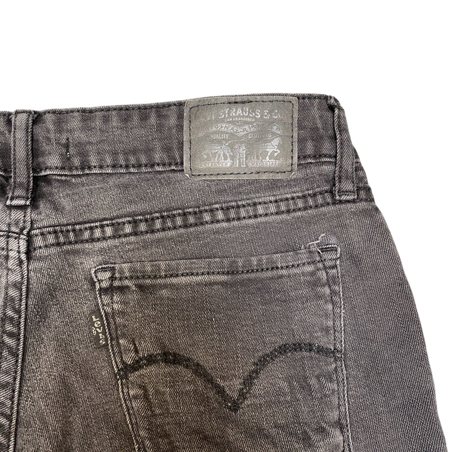 Levi's Jeans Womens 28" Waist Black Premium Stretch Flat Front 711 Skinny Leg