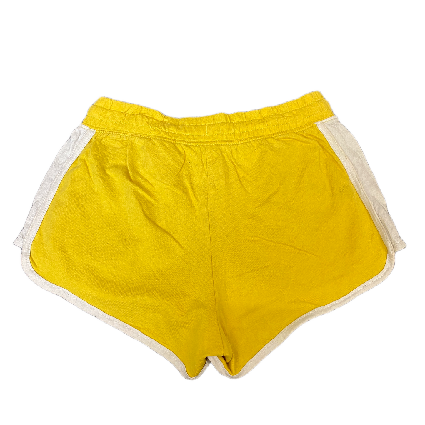 Running Sprinter Shorts Girls M 25" Waist Yellow Athletic Workout Dolphin Hem