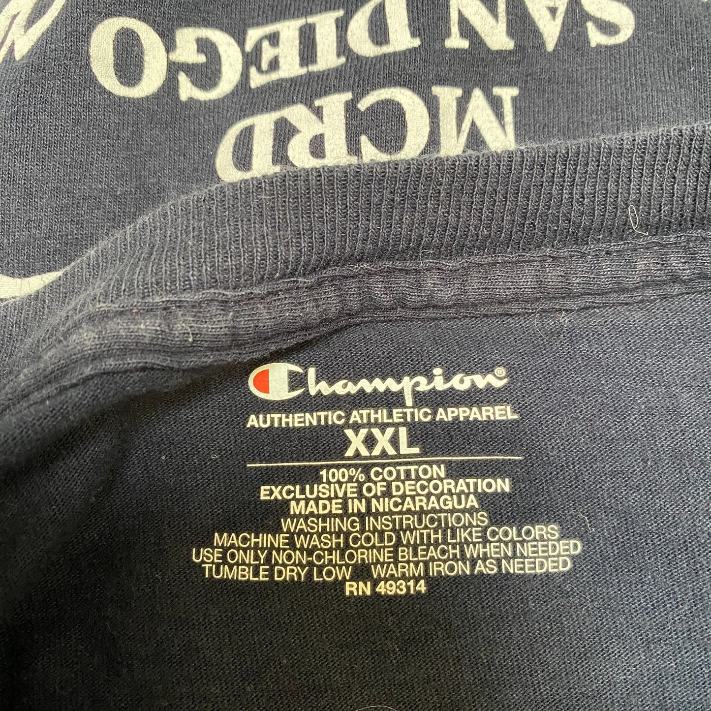 Champion T-Shirt Men XXL Black My Grandson Graduated From The USMC 3rd Battalion