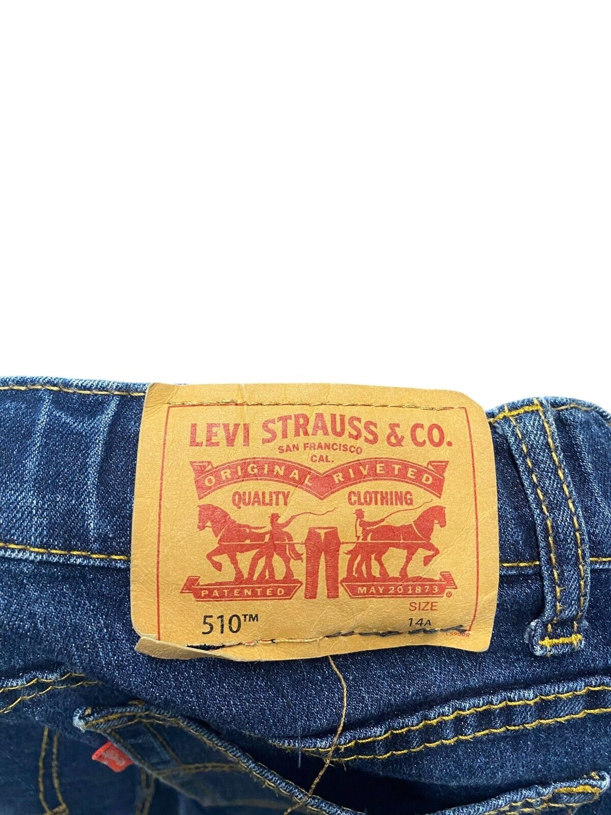 Levi's Jeans Mens 30W 32L Blue 510 Denim Red Tab Regular Fit Straight Leg Preppy