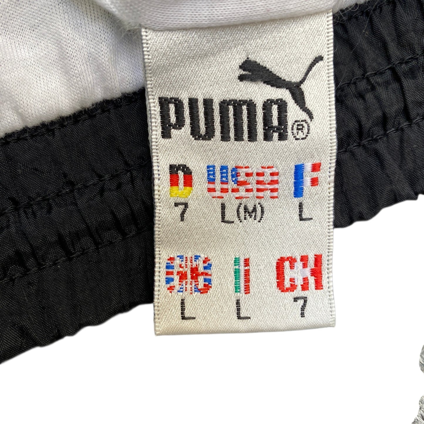 PUMA Joggers Fits as Mens 37" Waist Black Windbreakers High Waisted Trousers