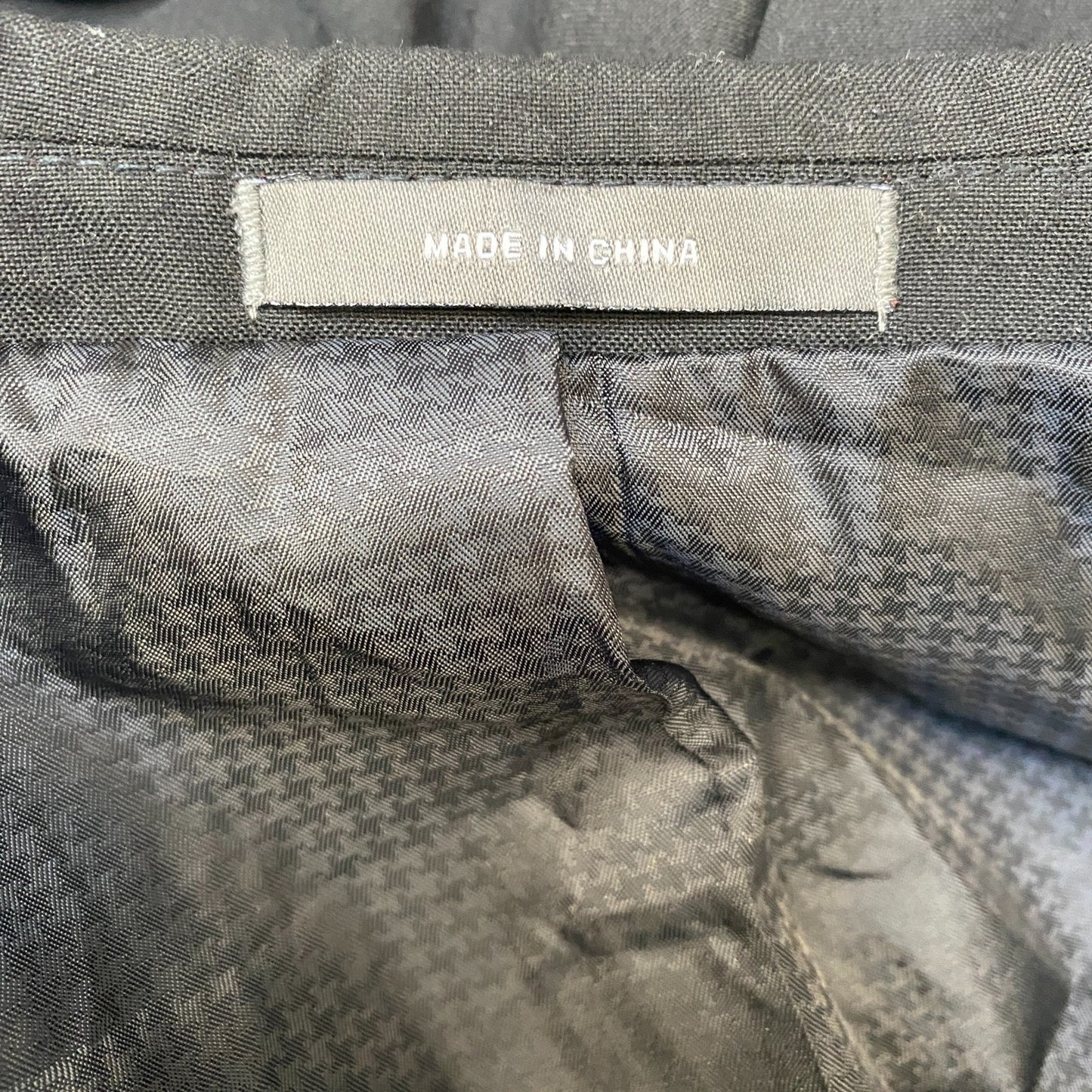 Mens Blazer Jacket Small Black Lined Peak Lapel Single Breasted Formal Business