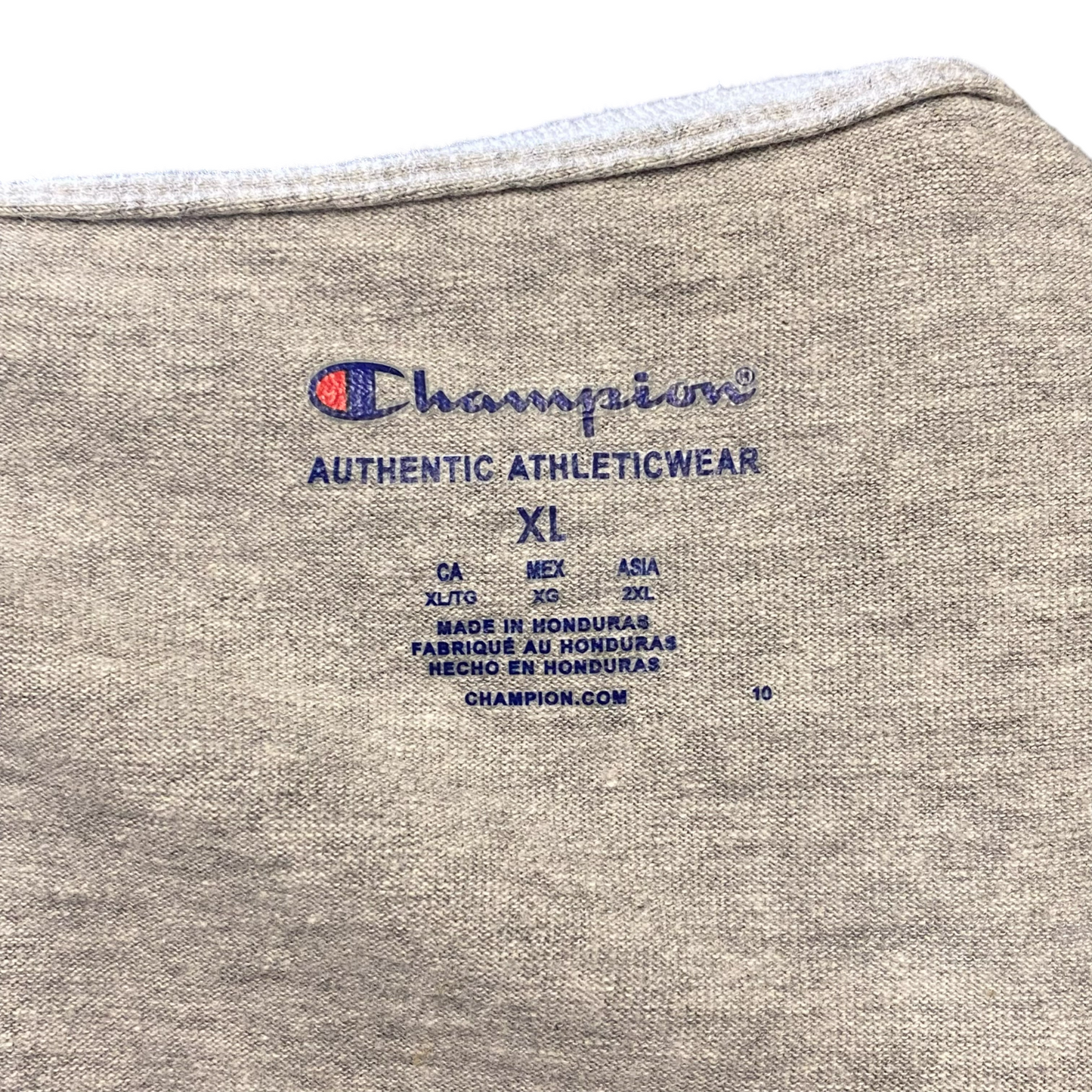 Champion Tee Shirt Mens XL Grey Heather Rainbow Heart Authentic Fit Pullover