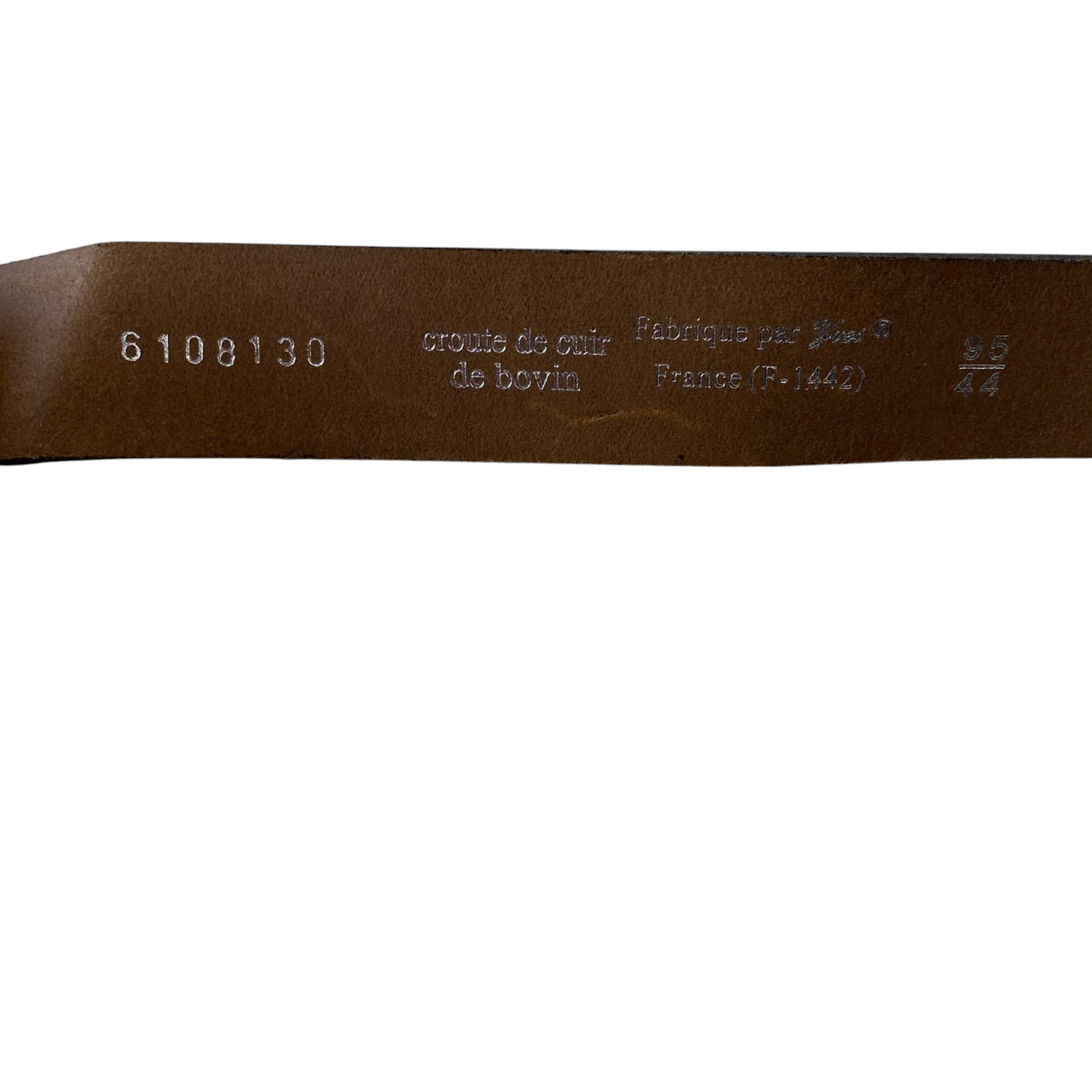 Yves Casual Waist Belt Mens Black Leather Adjustable Silver Pin Buckle Size 41.5