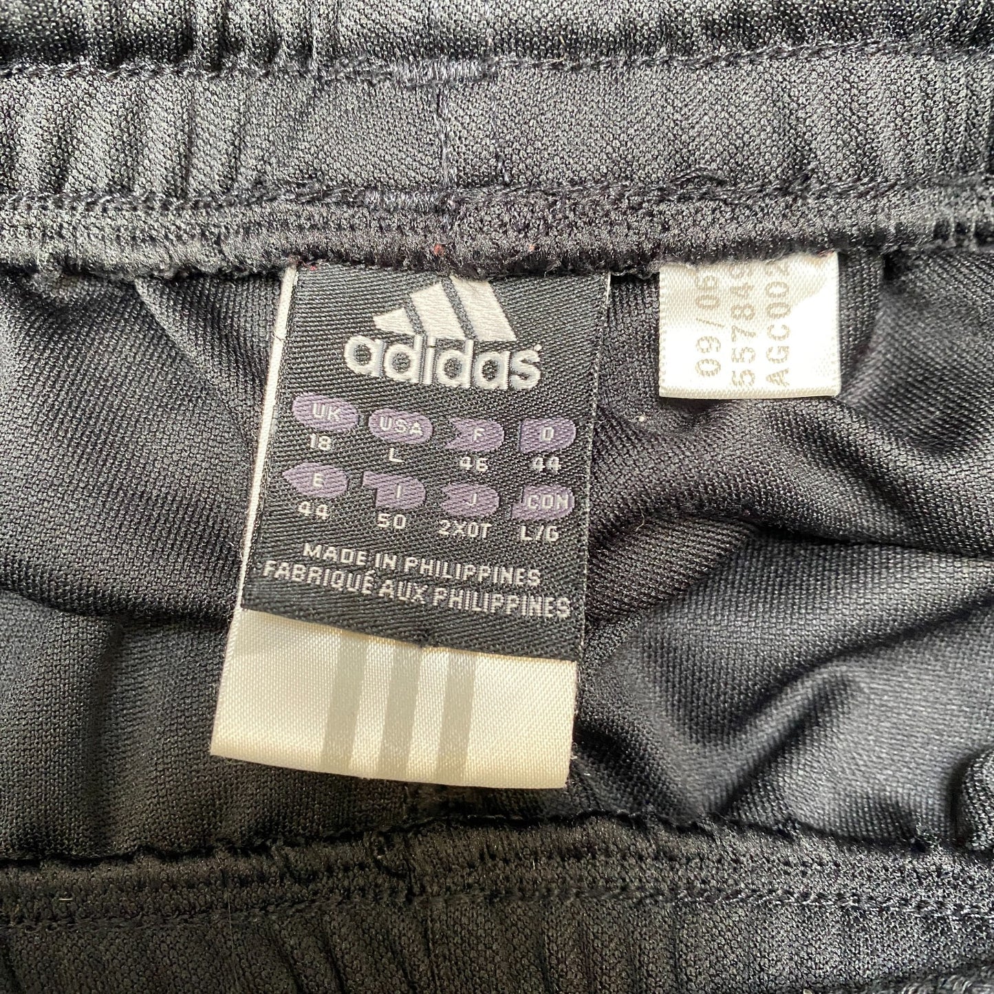 Adidas Joggers Fits as Womens 30" Waist Black Ankle Zip Straight Leg Trousers