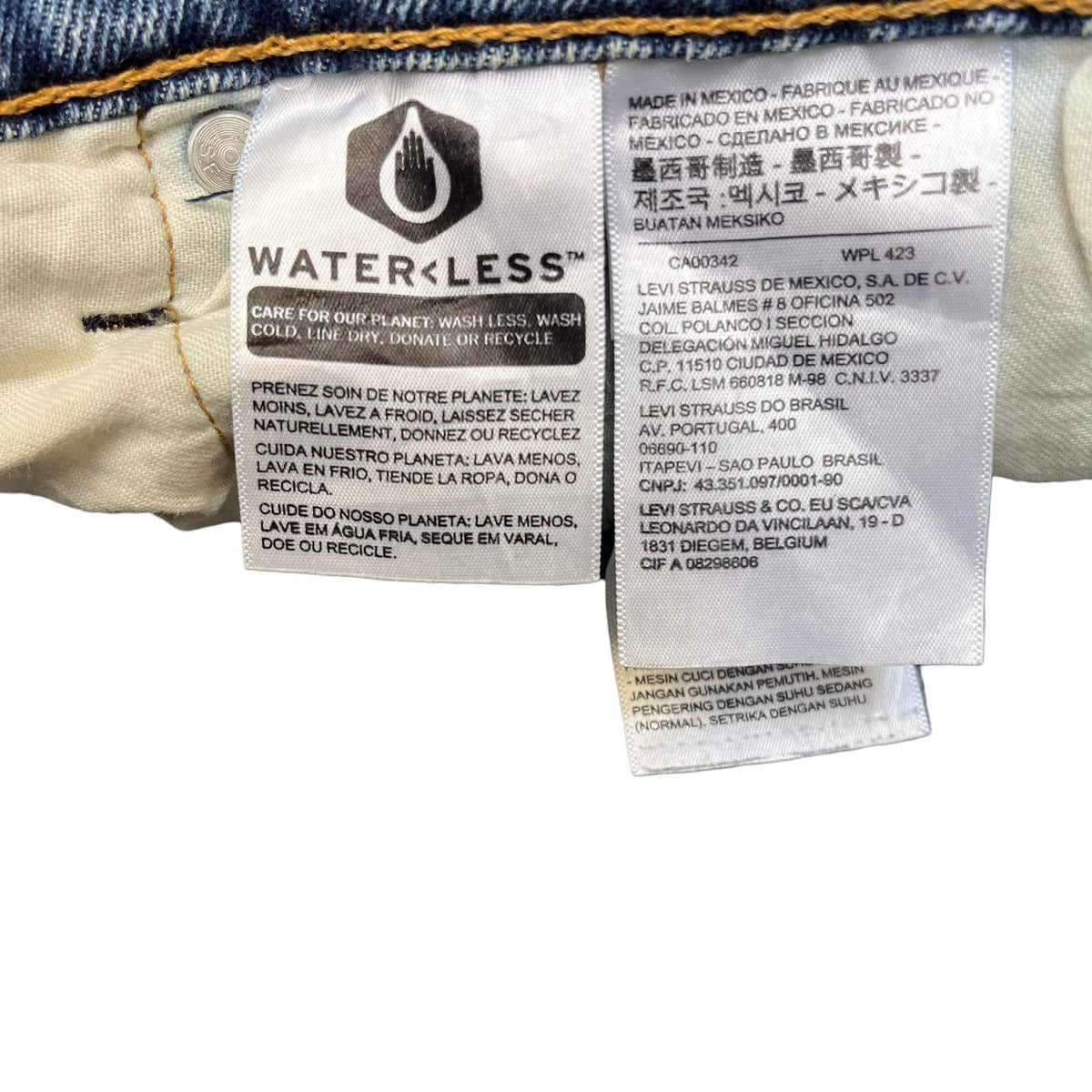 Levi's 569 Jean Shorts Fits as Mens XL 43" Waist Blue Denim Loose Straight Fit