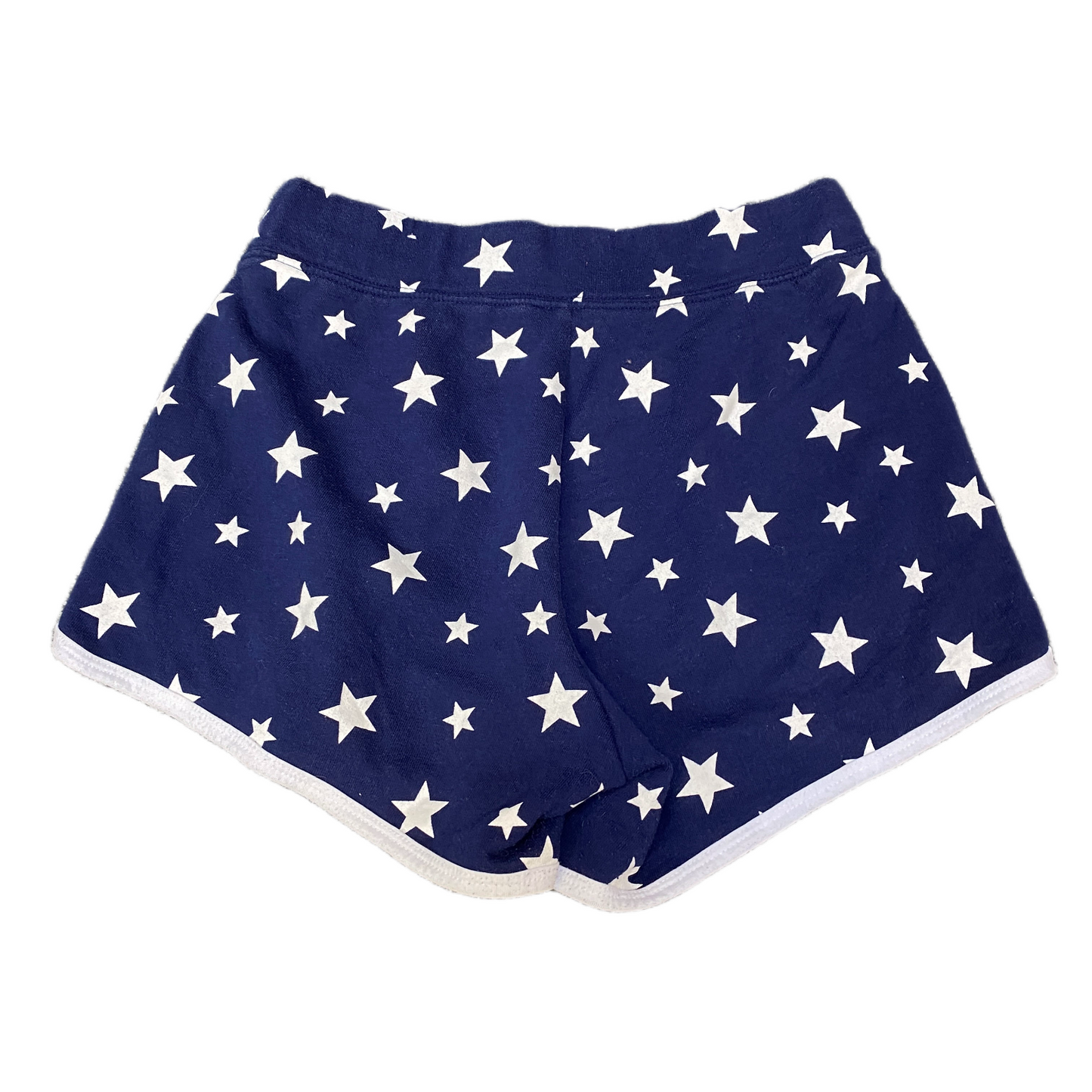 Running Sprinter Shorts Girls Small 25" Waist Blue White Star Print Stretchy
