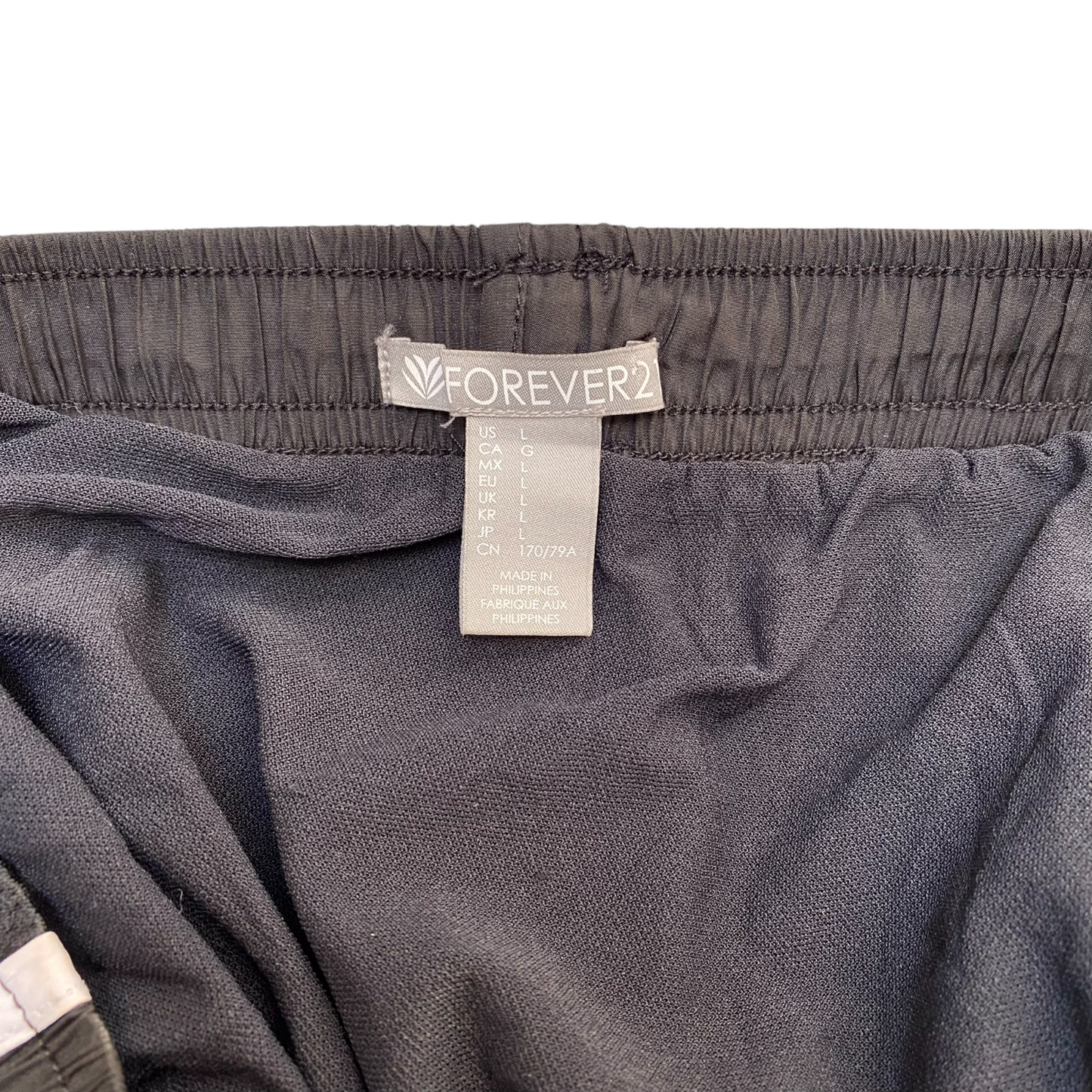 Running Sprinter Shorts Womens Large Black Brief-Lined Athletic Drawstring Waist