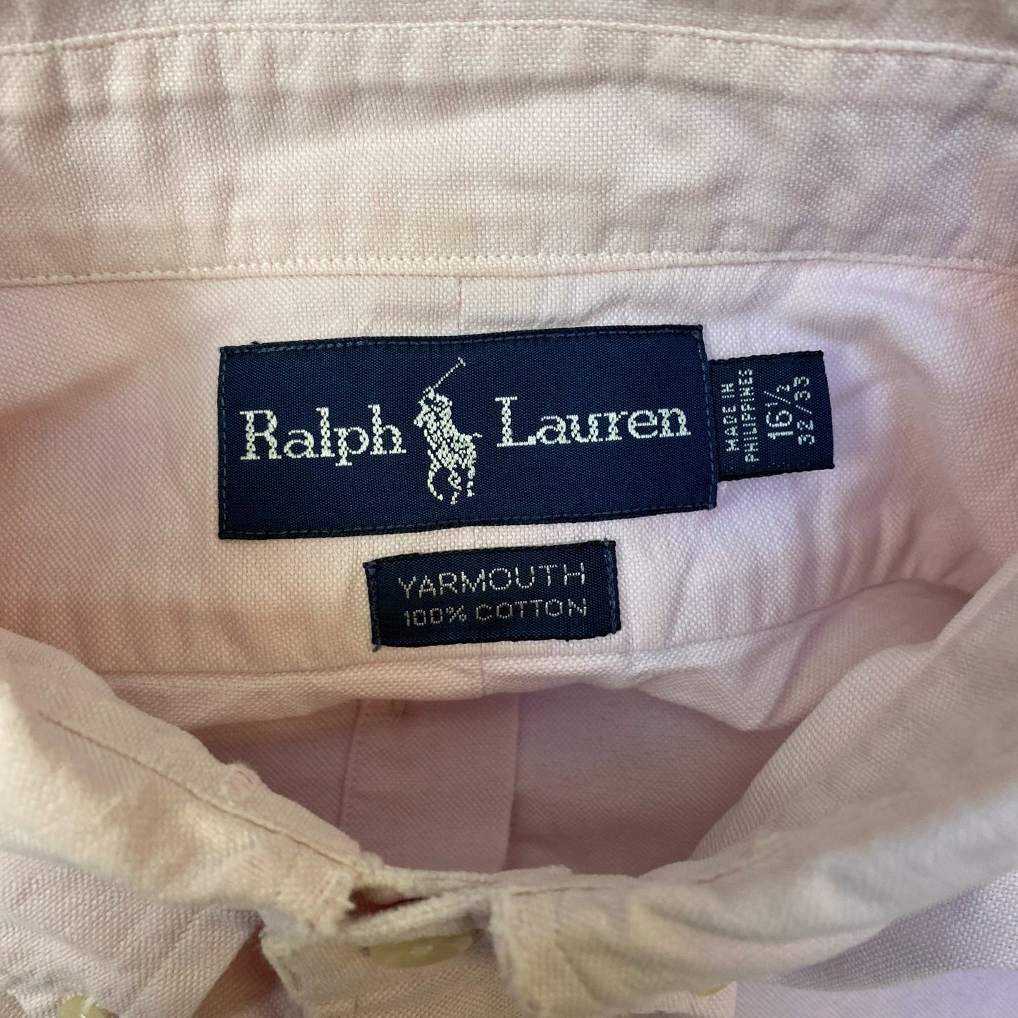 Ralph Lauren Formal Shirt Mens L Pink Yarmouth Long Sleeve Pony Button Down