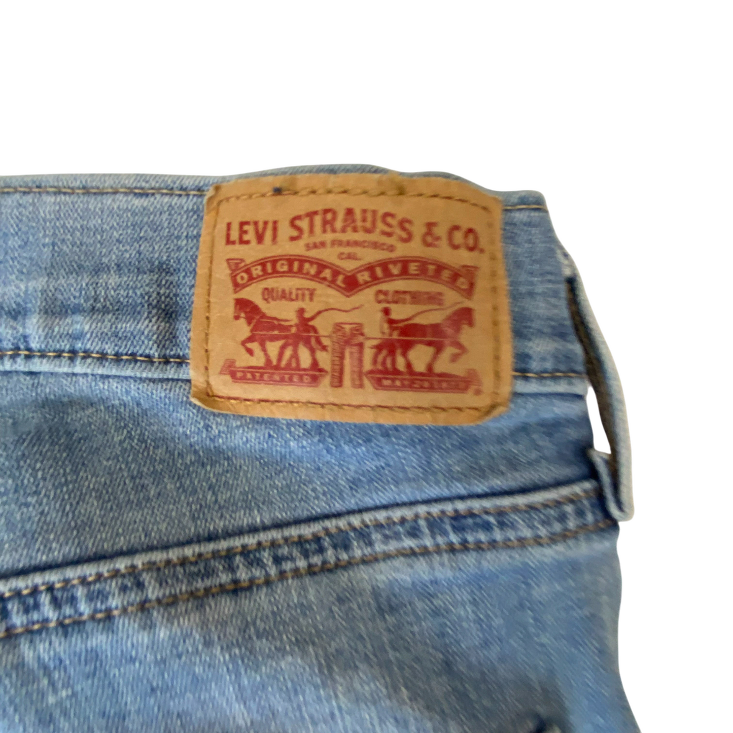 Levi's Jeans Womens Medium W25 L28 Blue Denim Slimming Straight Fit Outdoor