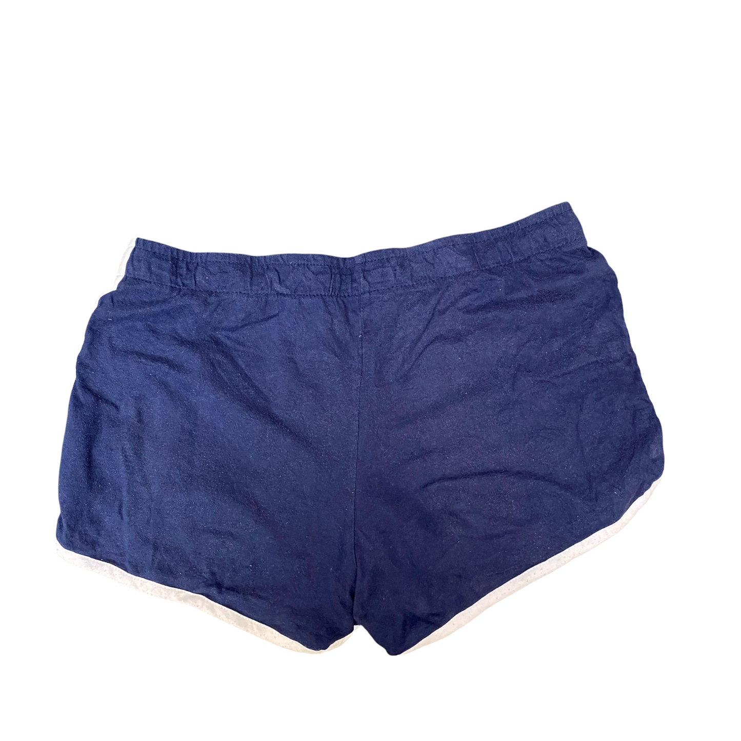 Running Sprinter Shorts Womens Large Blue Athletic Fit Gym Workout Dolphin Hem