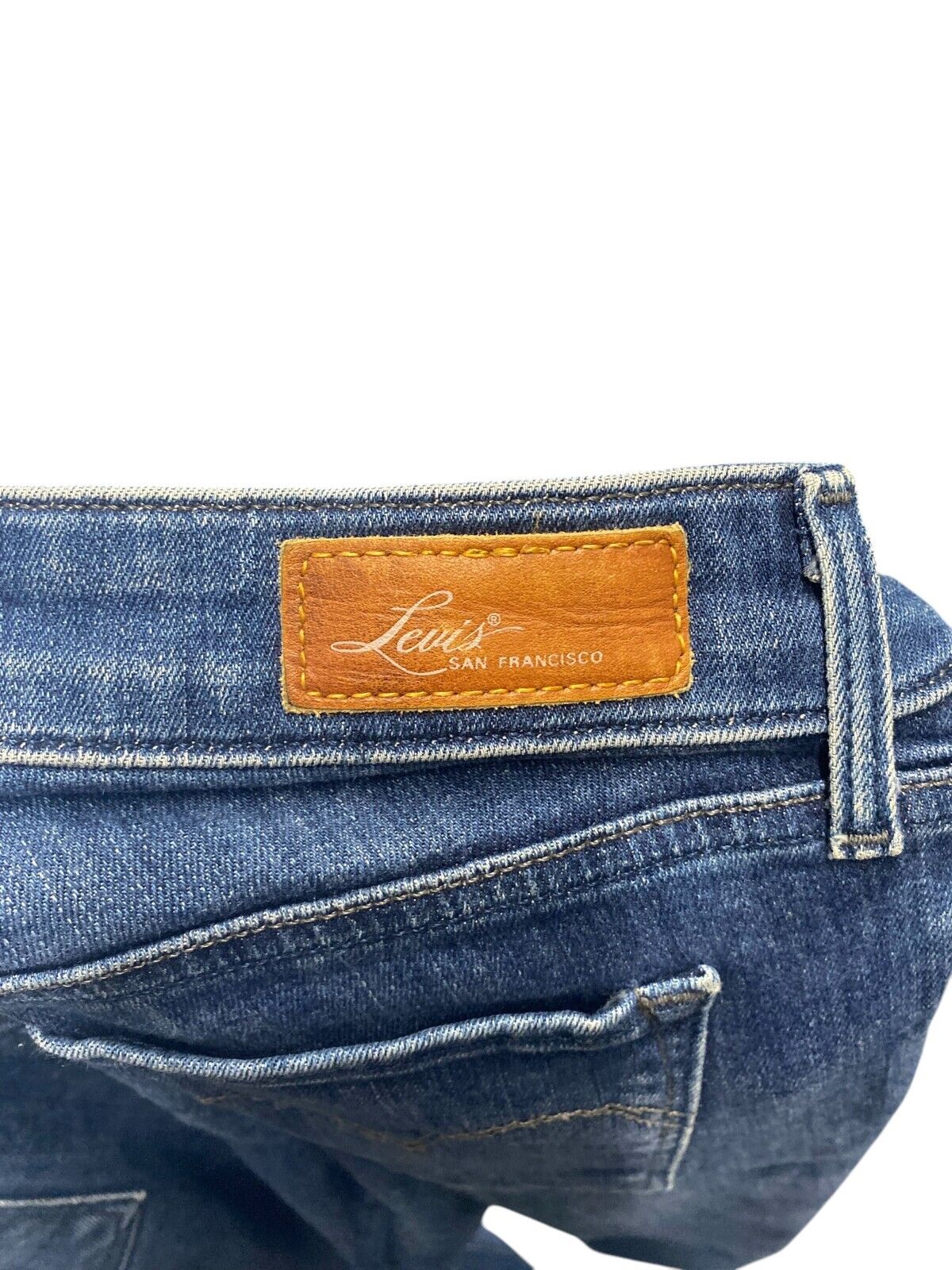 Levi's Jeans Womens 30W 33L Blue Denim Red Tab Stretch Faded Skinny Leg Preppy