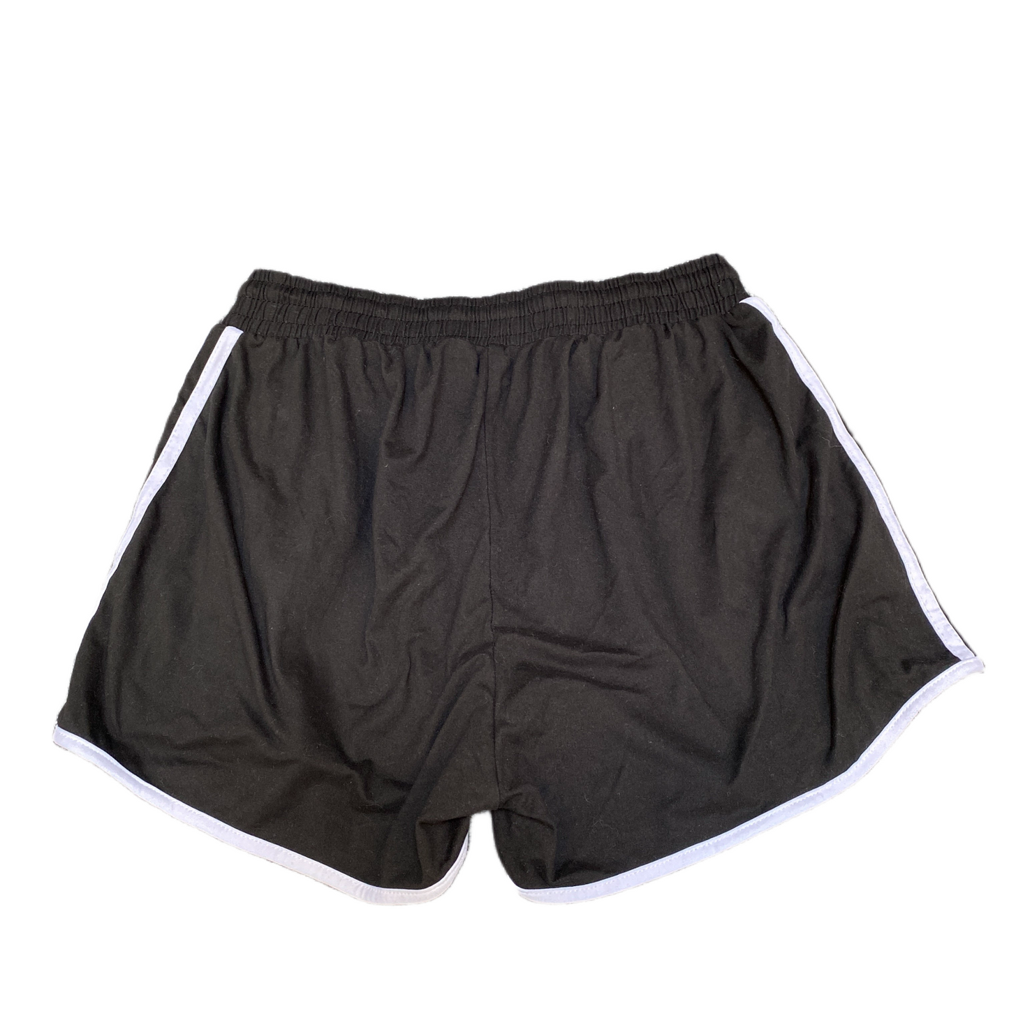 Running Sprinter Shorts Women M 26" Waist Black Athletic Gym Workout Dolphin Hem