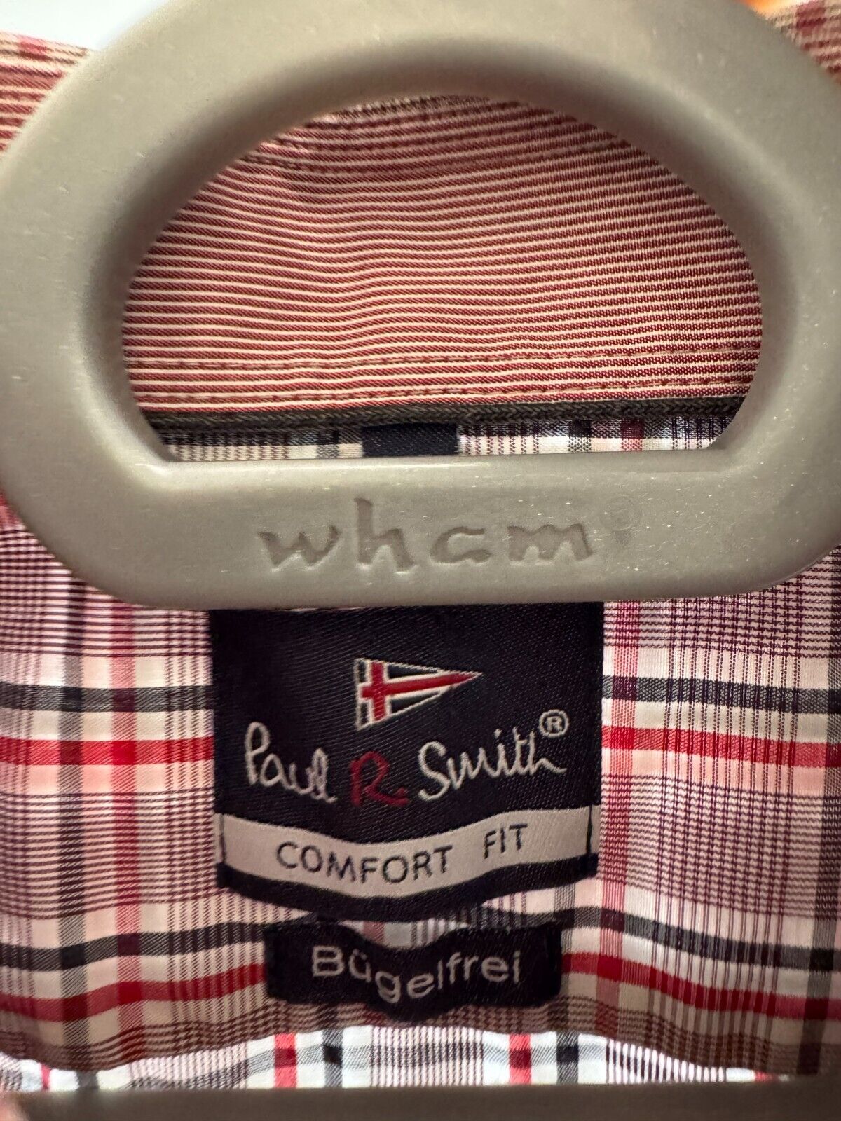 Paul Smith Shirt Men XL Red Checkered Comfort Fit Long Sleeve Casual Button Down