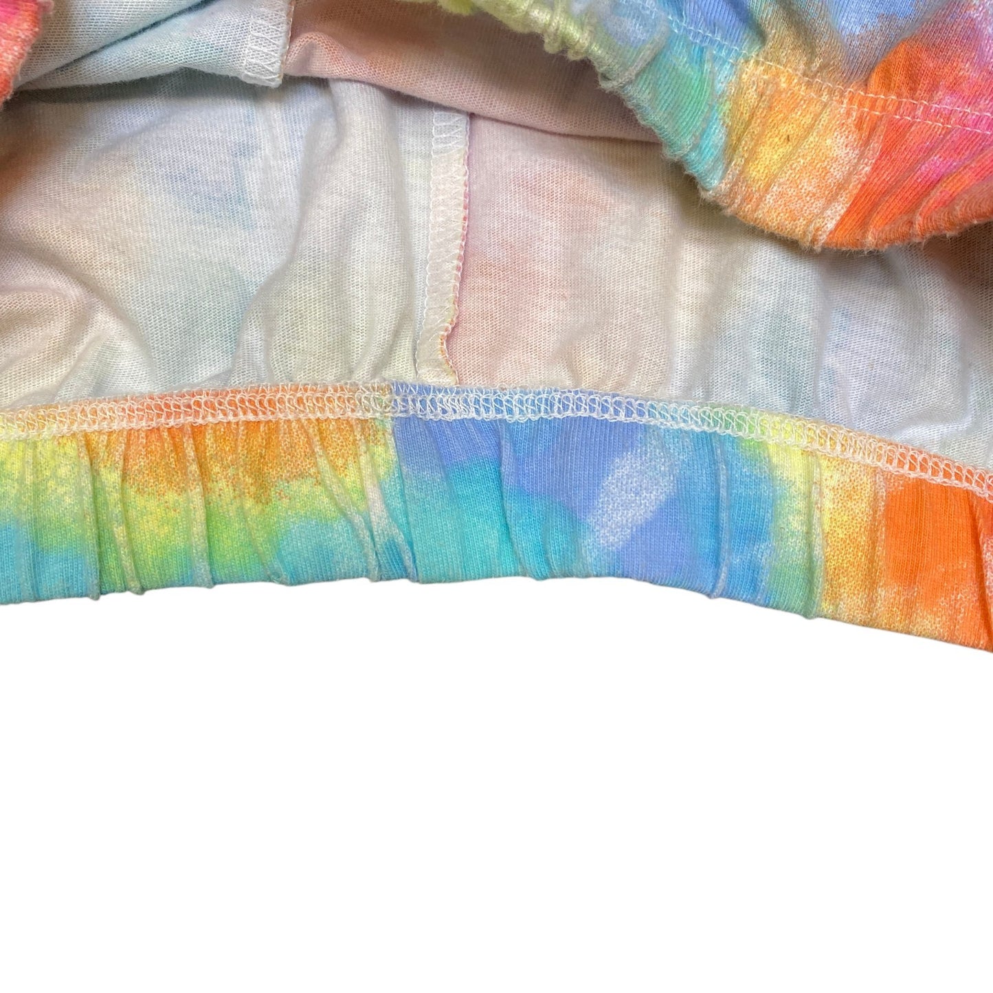 Running Sprinter Shorts Womens 2XL 27" Waist Multi Tie Dye Workout Dolphin Hem