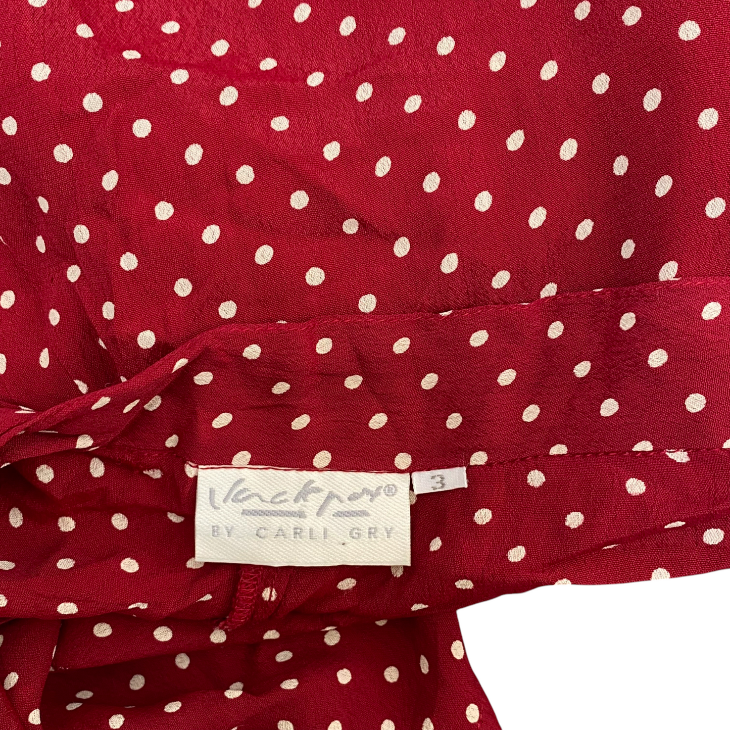 Jackpot By Carli Gry Mini Skirt Women's XL Red Polka Dot Flat Front Side Zipper